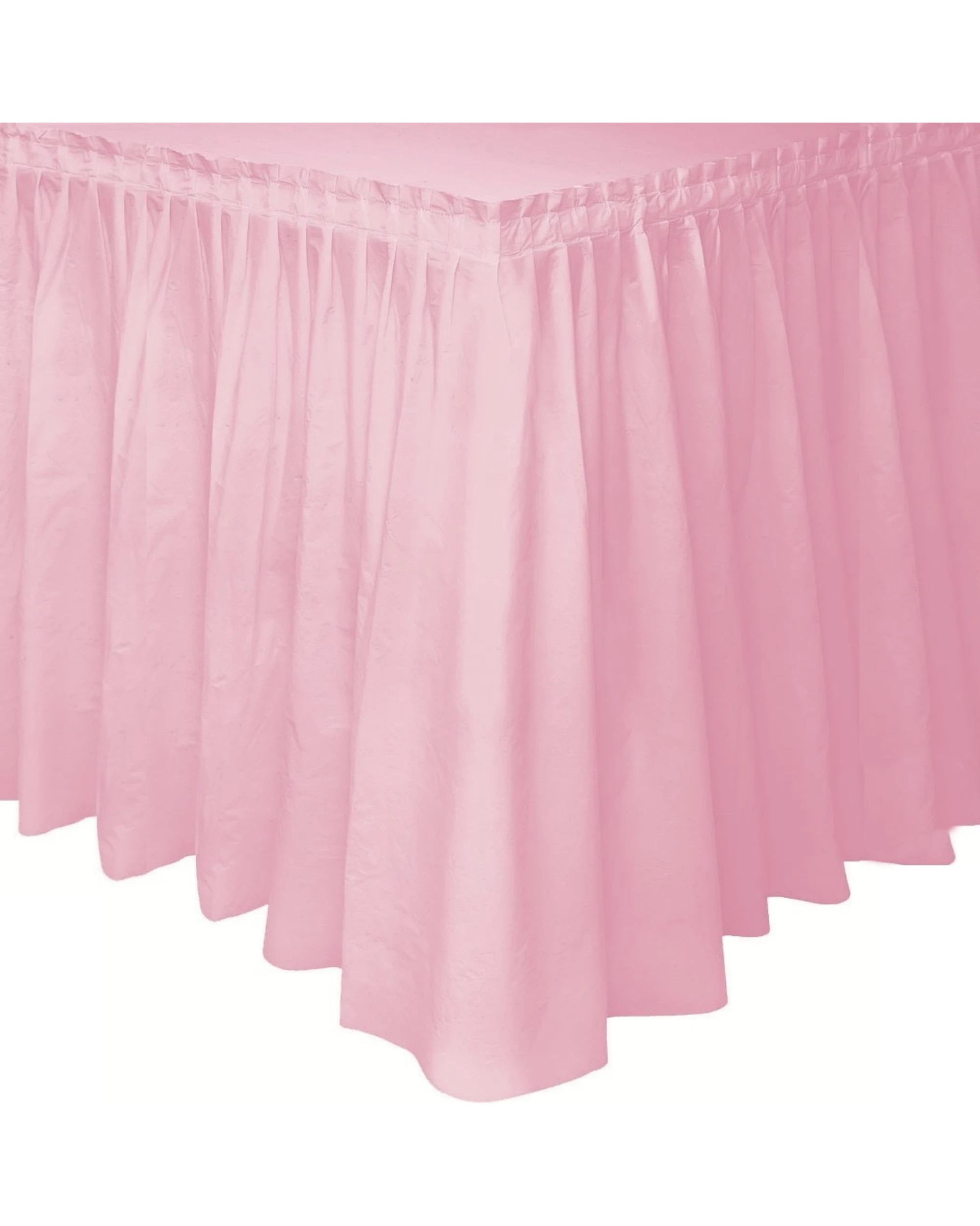 1 Unique Lovely Pink Plastic Table Skirt - Light Pink, 1 of 1
