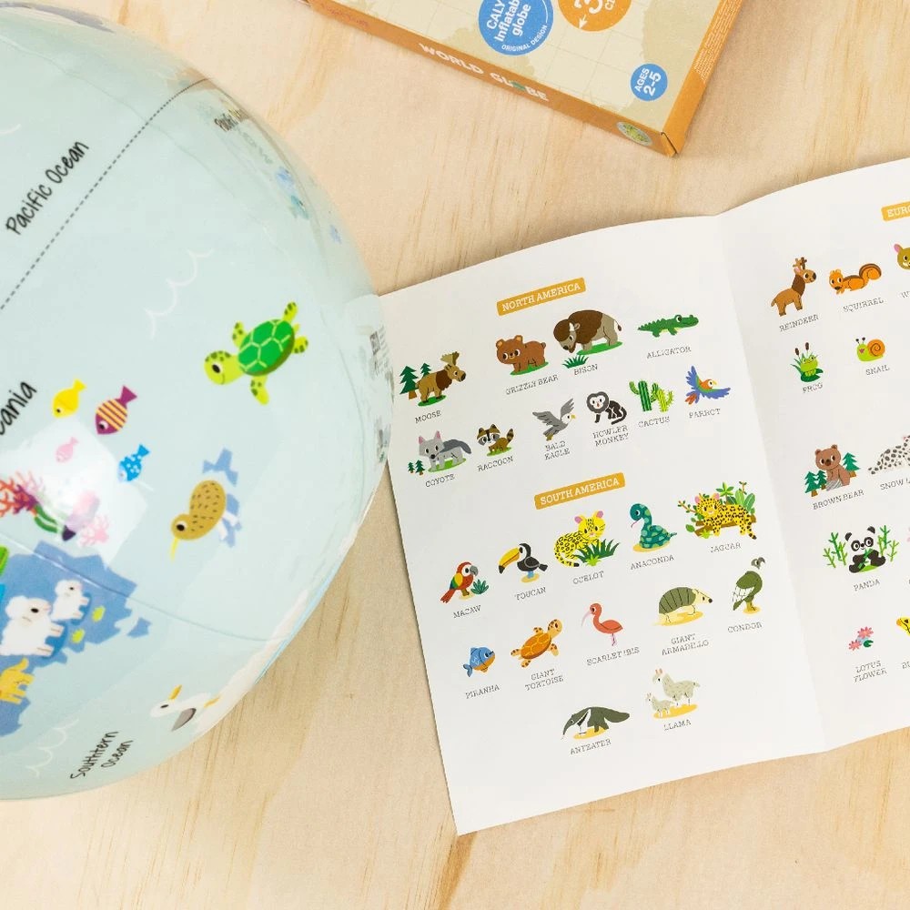 4 Tiger Tribe Inflatable World Globe Baby Animals 30cm, 4 of 4