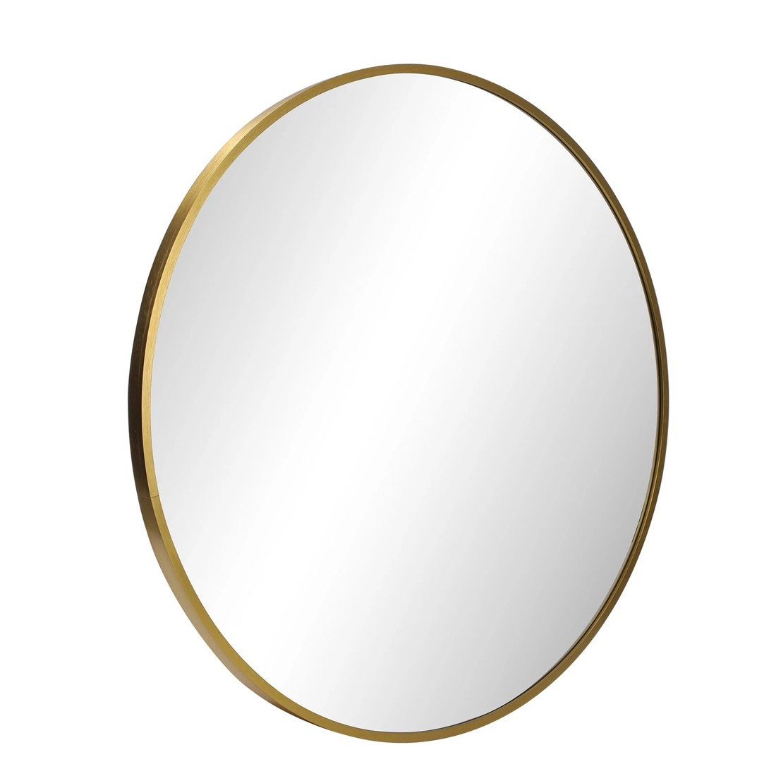 8 Oikiture 60cm Wall Mirrors Round Makeup Mirror Home Decor Living Room
 - Gold, 8 of 9