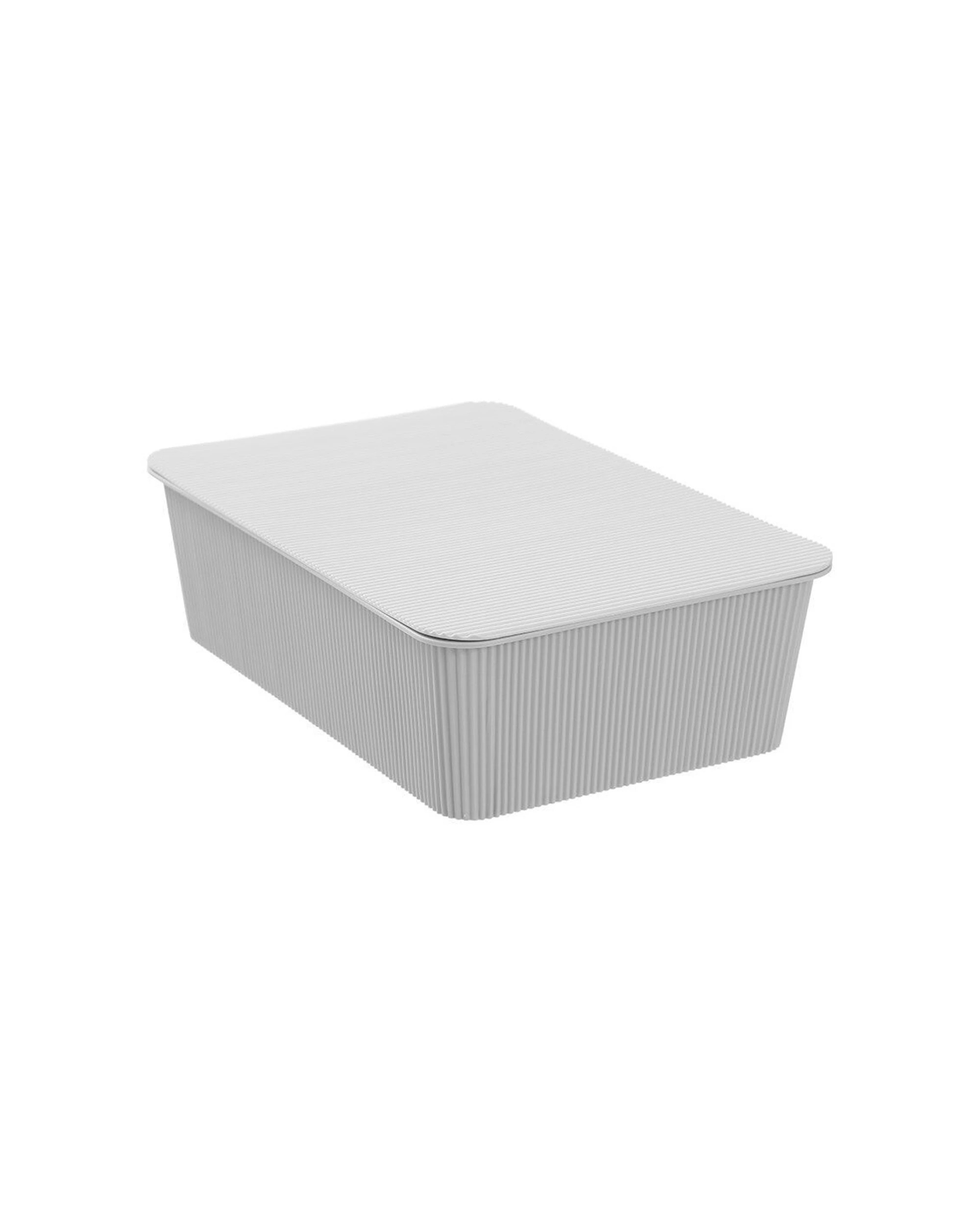 5 Boxsweden Discrete Durable Storage Basket Ribbed With Lid 7.5L - Multi, 5 of 7