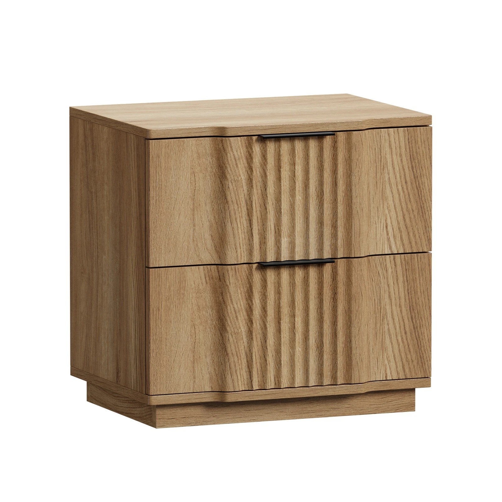 6 Oikiture Bedside Table 2 Drawers Storage Nightstand Side End Table - Natural, 6 of 9