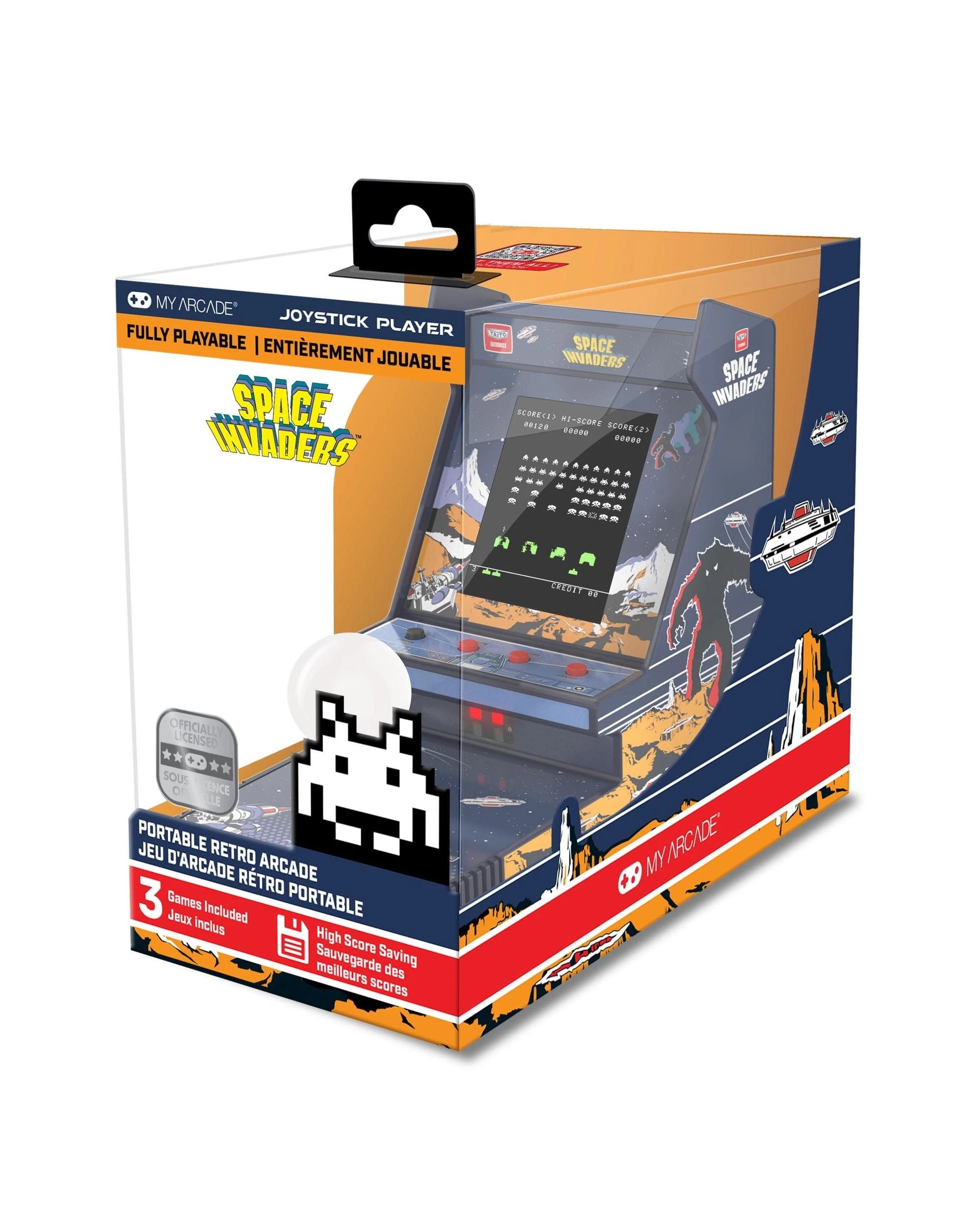 2 My Arcade Space Invaders Portable Retro Arcade Joystick Player, 2 of 8