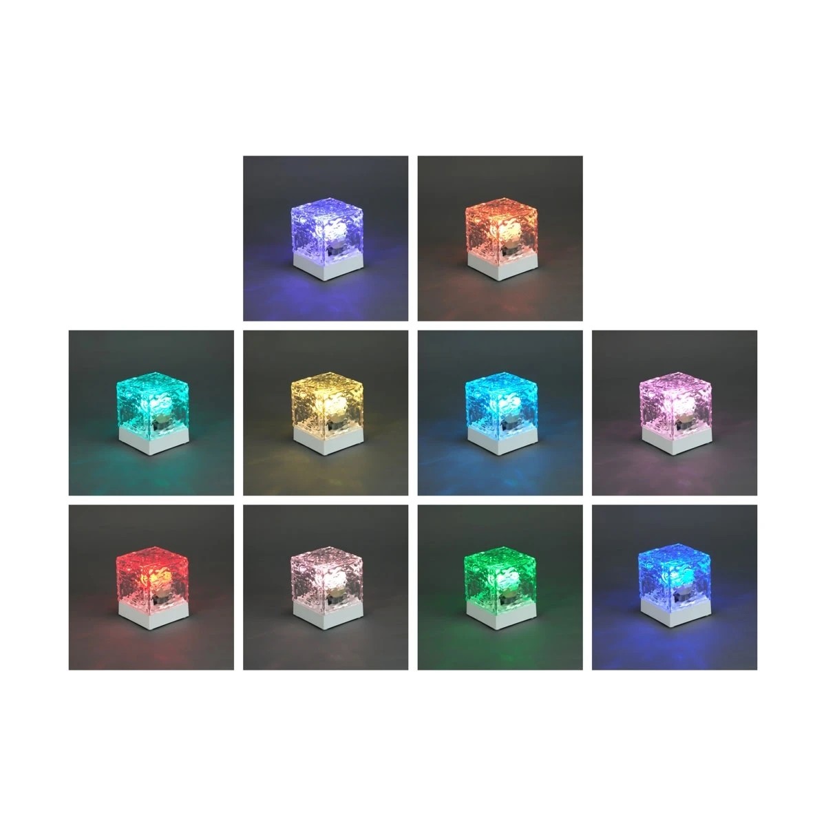 1 Crystal Effect Cube Lamp, 1 of 10