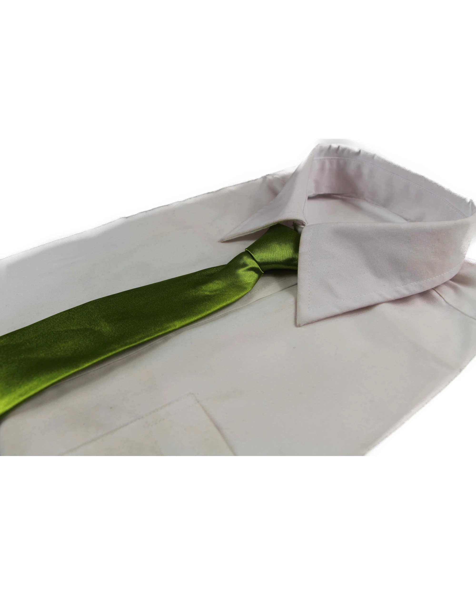 1 Zasel Kids Boys Light Green Elastic Plain Neck Tie, 1 of 1