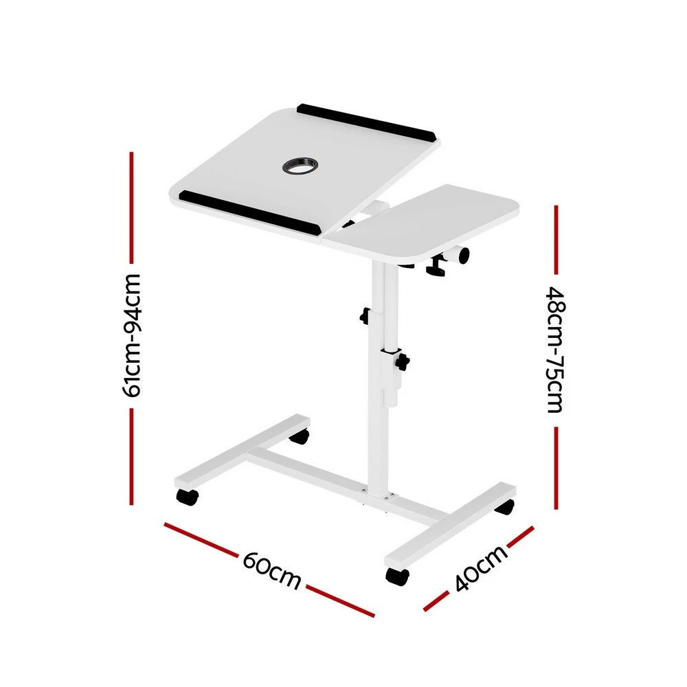 2 Artiss Laptop Desk Table Fan Cooling  60CM - White, 2 of 7