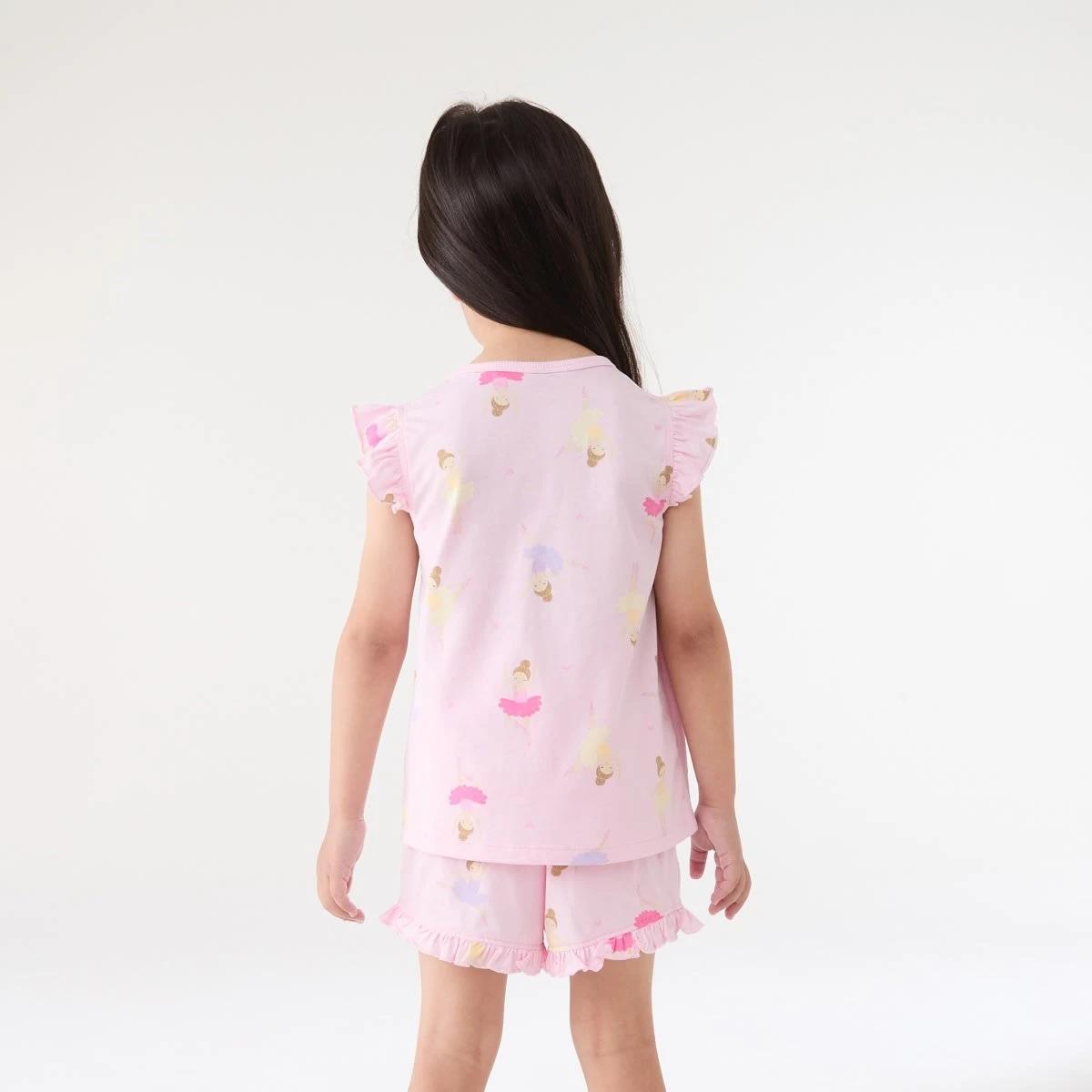 2 Short Sleeve Jersey Pyjama Set PINK BALLERINAS, 2 of 7