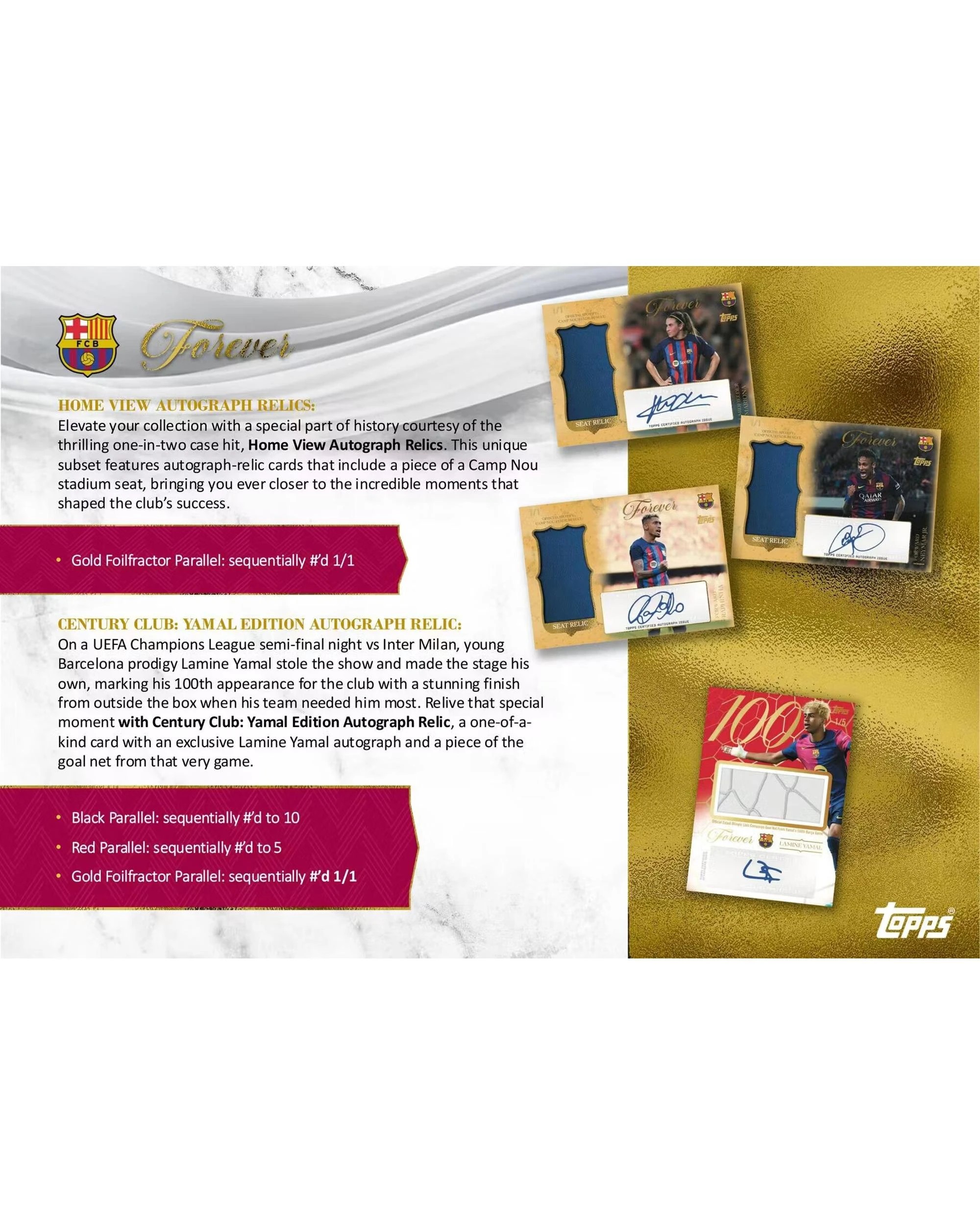 5 Topps 2025/2026 FC Barcelona Forever Soccer Hobby Box, 5 of 5