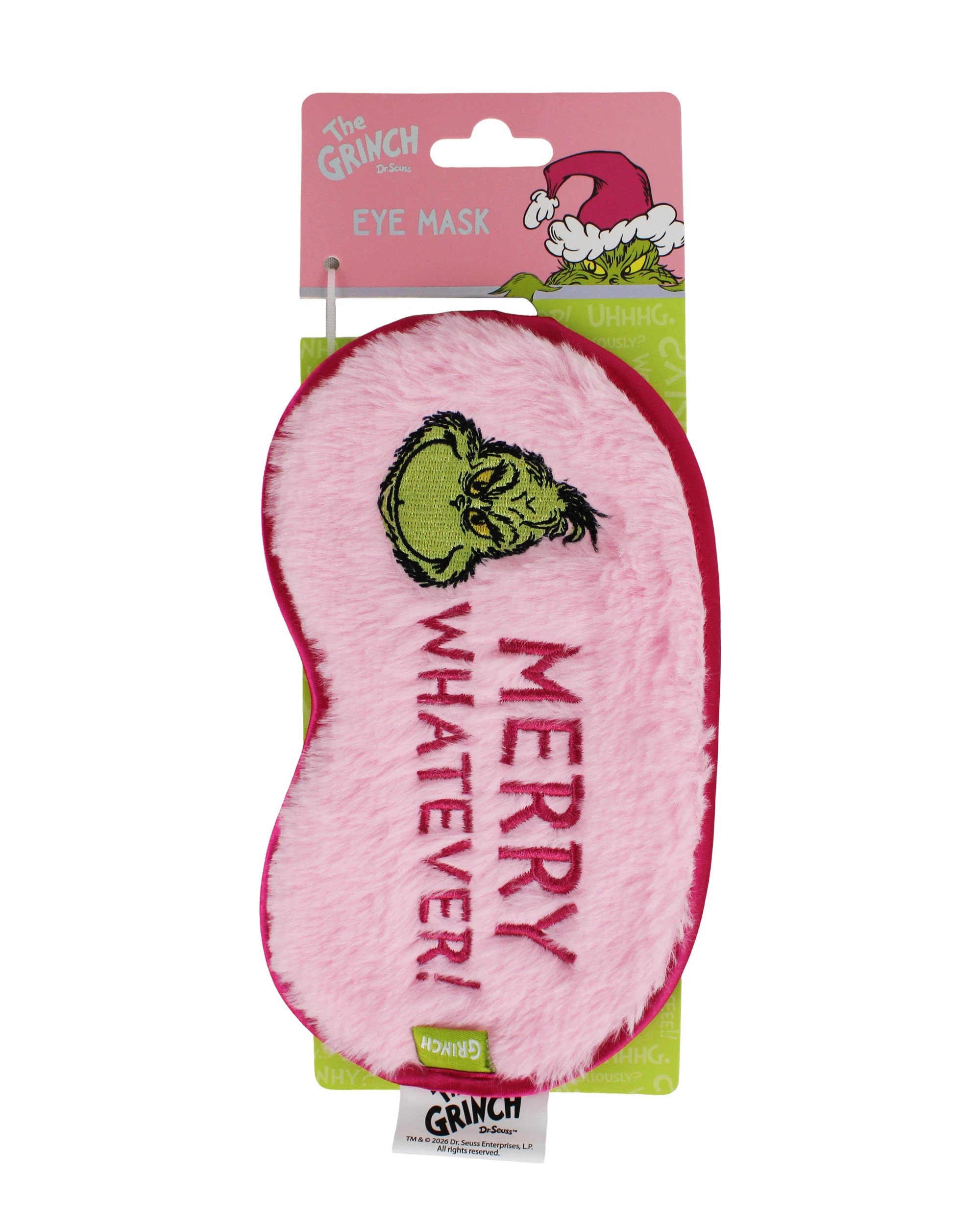 2 Dr Seuss The Grinch Slogan Eye Mask, 2 of 4