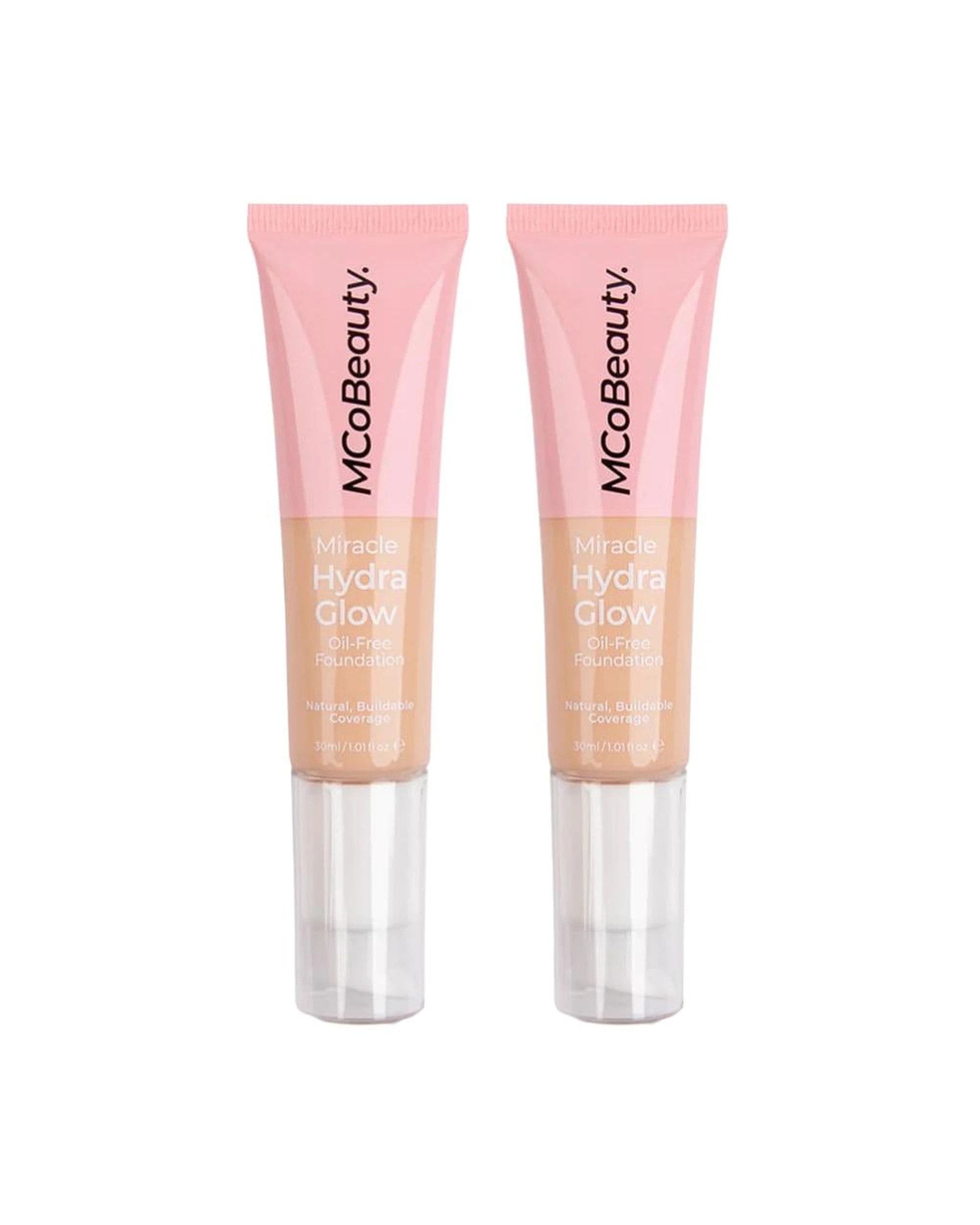 1 2 x MCoBeauty Miracle Hydro Glow Oil Free Foundation 30mL - Classic Ivory - Beige, 1 of 6