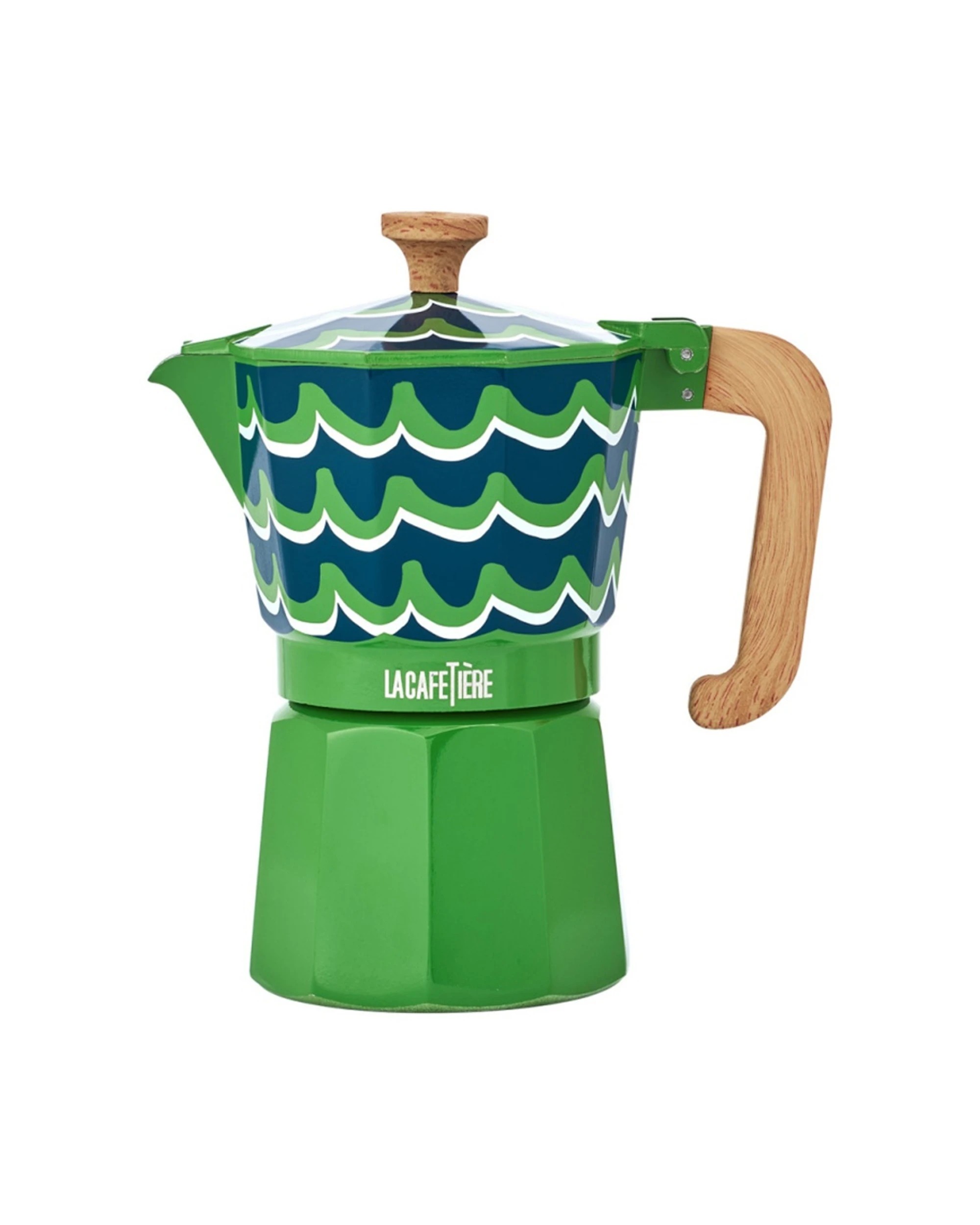 1 La Cafetiere Tides Venice Stovetop Espresso Coffee Maker 290ml - Green, 1 of 7