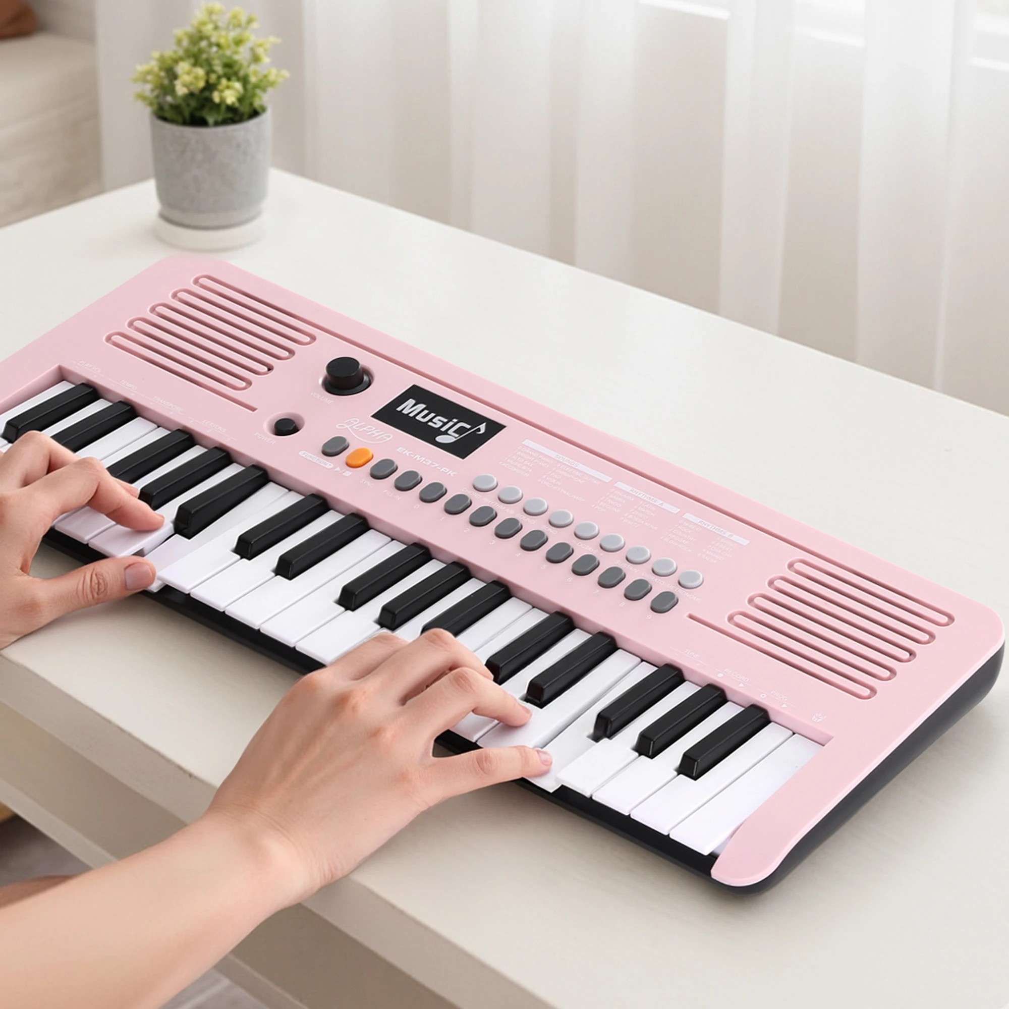 5 Alpha 37-Key Digital Piano Keyboard for Kids Beginners Electronic Keyboard Piano Gift - Pink, 5 of 7
