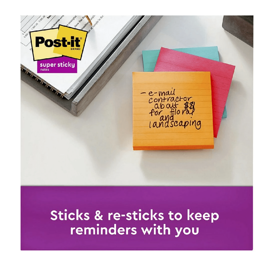 5 Post-it Super Sticky Notes 101 x 152mm Supernova Neons 3 Pack, 5 of 9