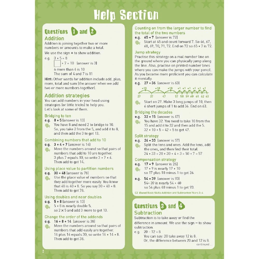 2 Excel Basic Skills: Mental Maths Strategies Year 4, 2 of 4