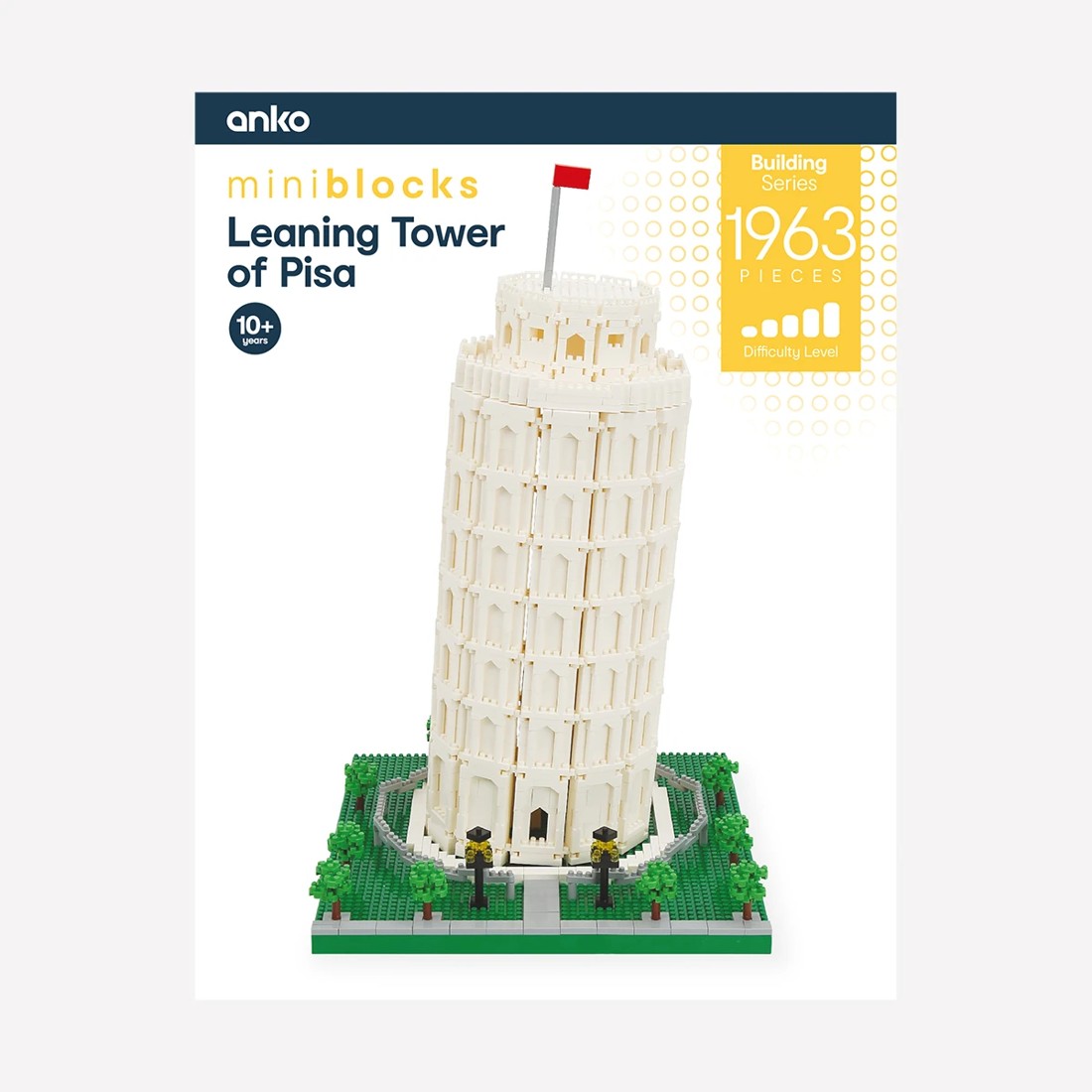1 1963 Piece Mini Blocks Building Series: Leaning Tower of Pisa, 1 of 7