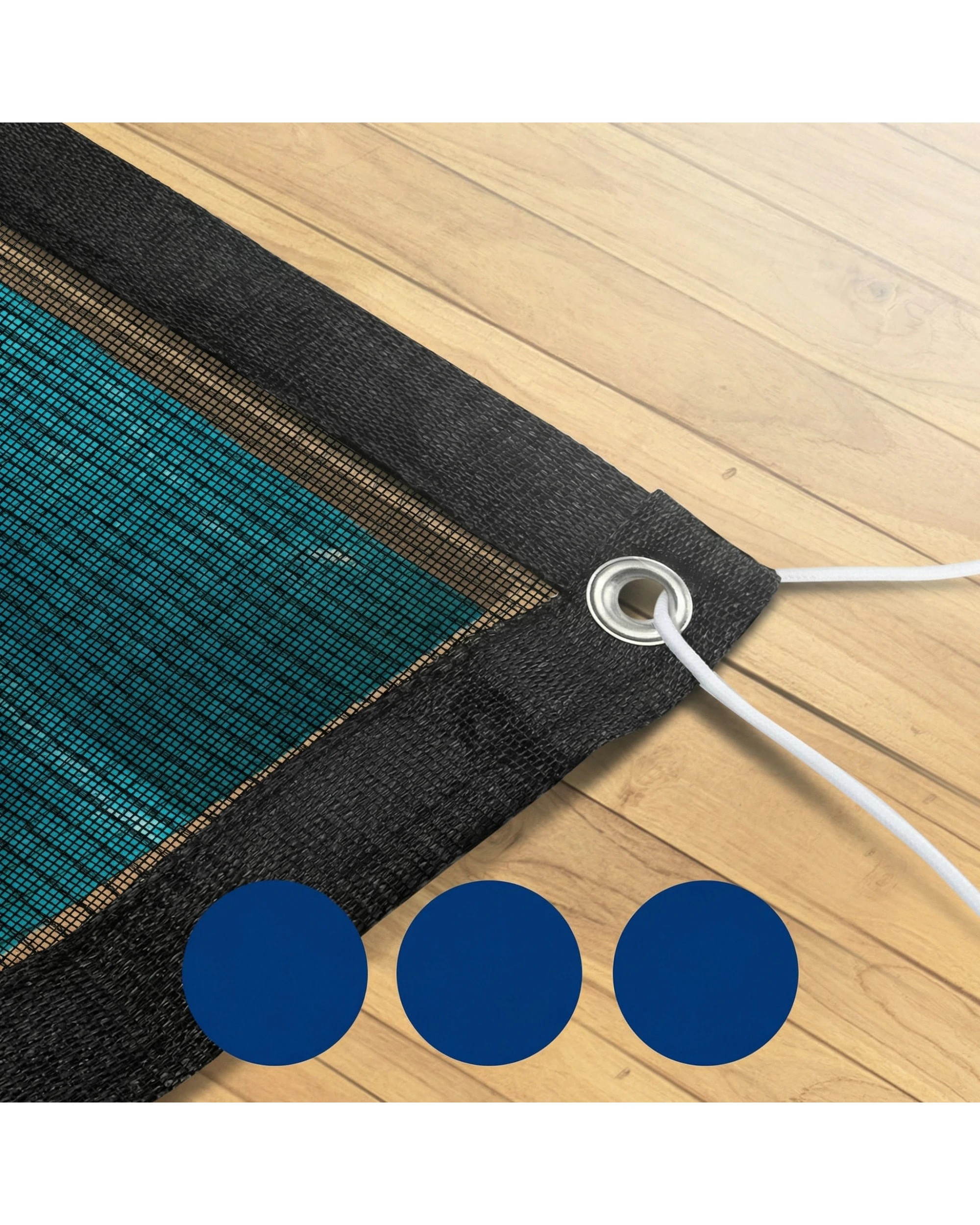 2 HydroActive 6 x 11m UV-Resistant Swimming Pool Leaf Net Cover - Black, 2 of 6