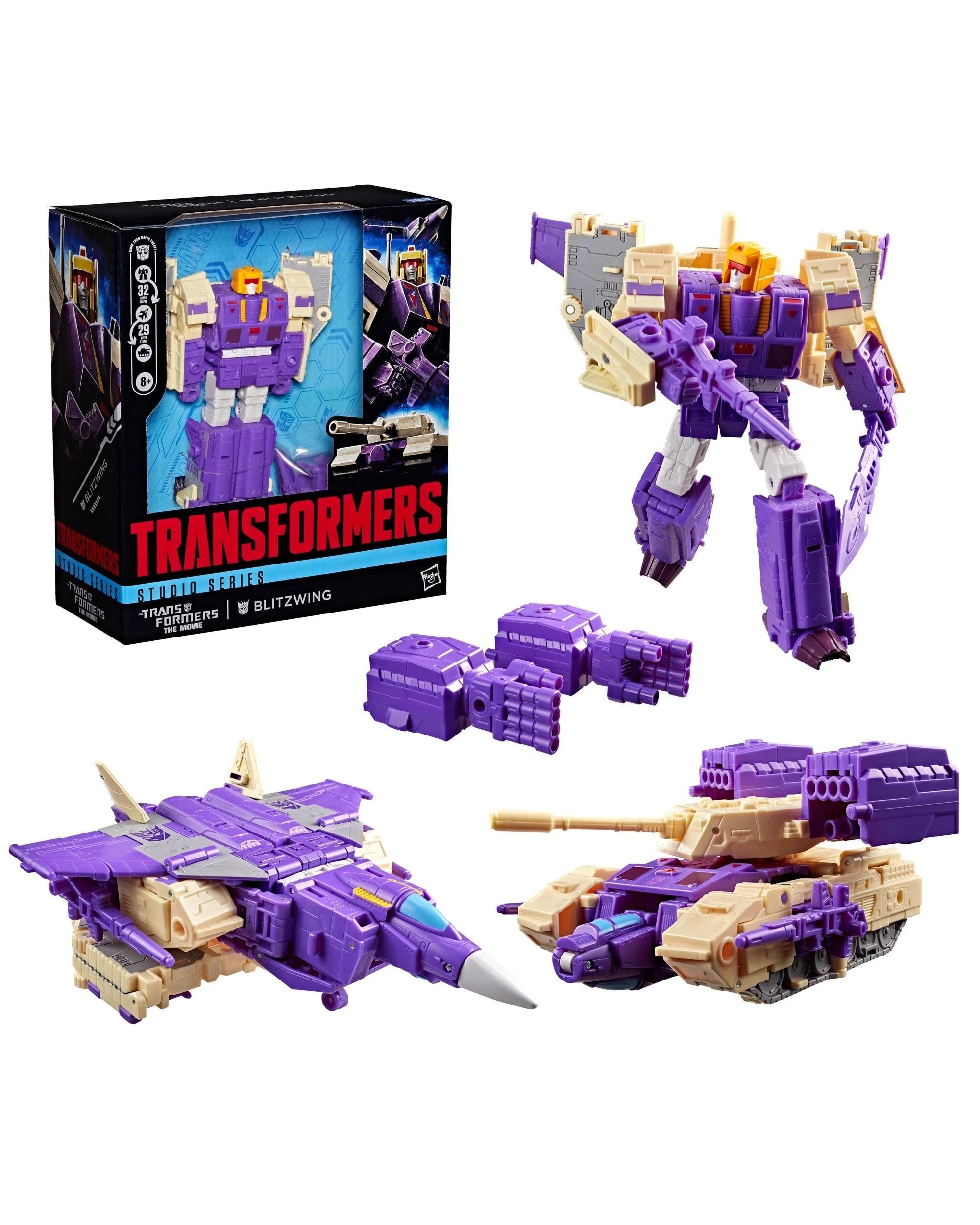 1 Transformers Studio Series Leader Class The Transformers: The Movie Blitzwing Action Figure, 1 of 8