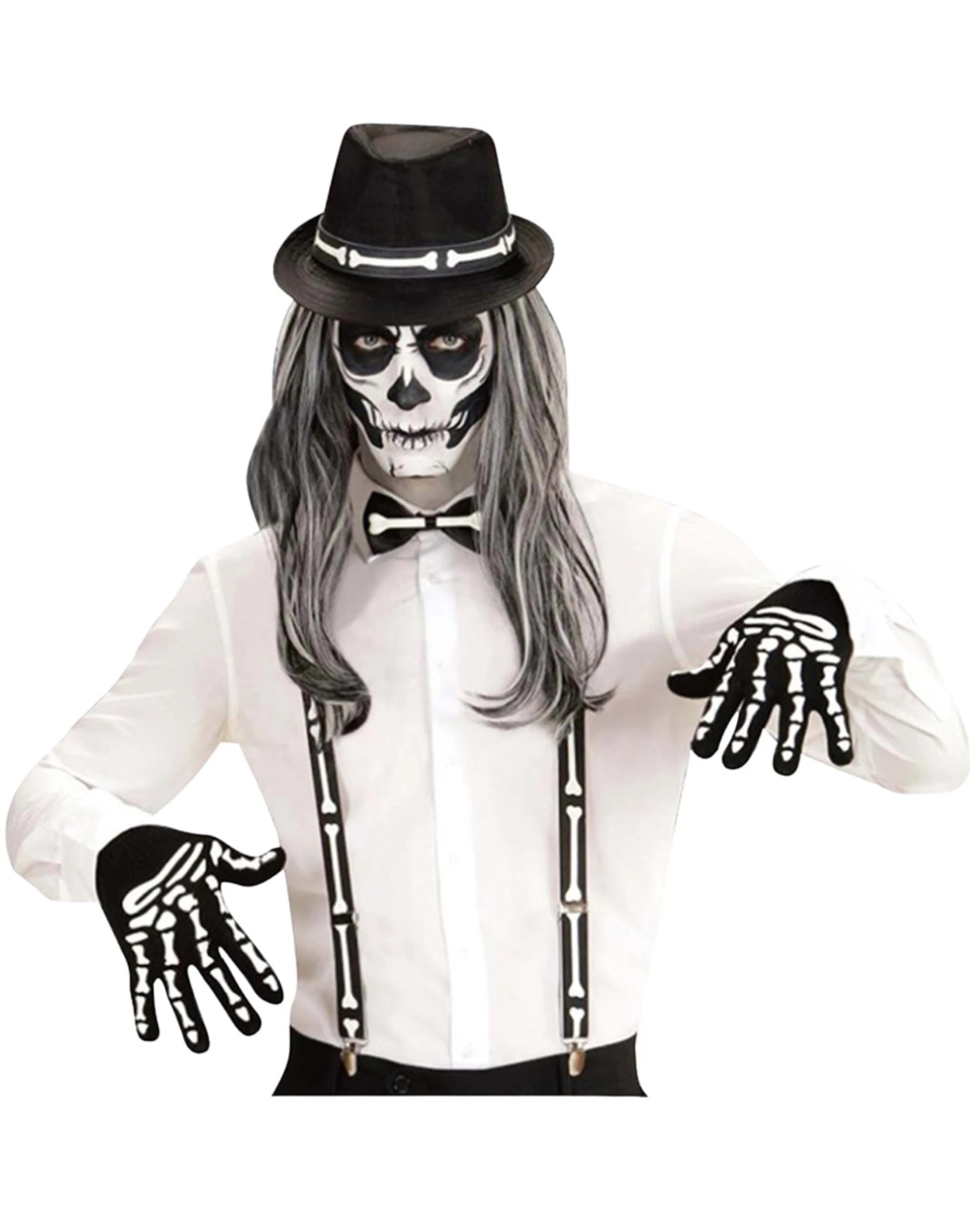 3 Oceana Adult Skeleton Costume Accessory Set - One Size - Multi, 3 of 4