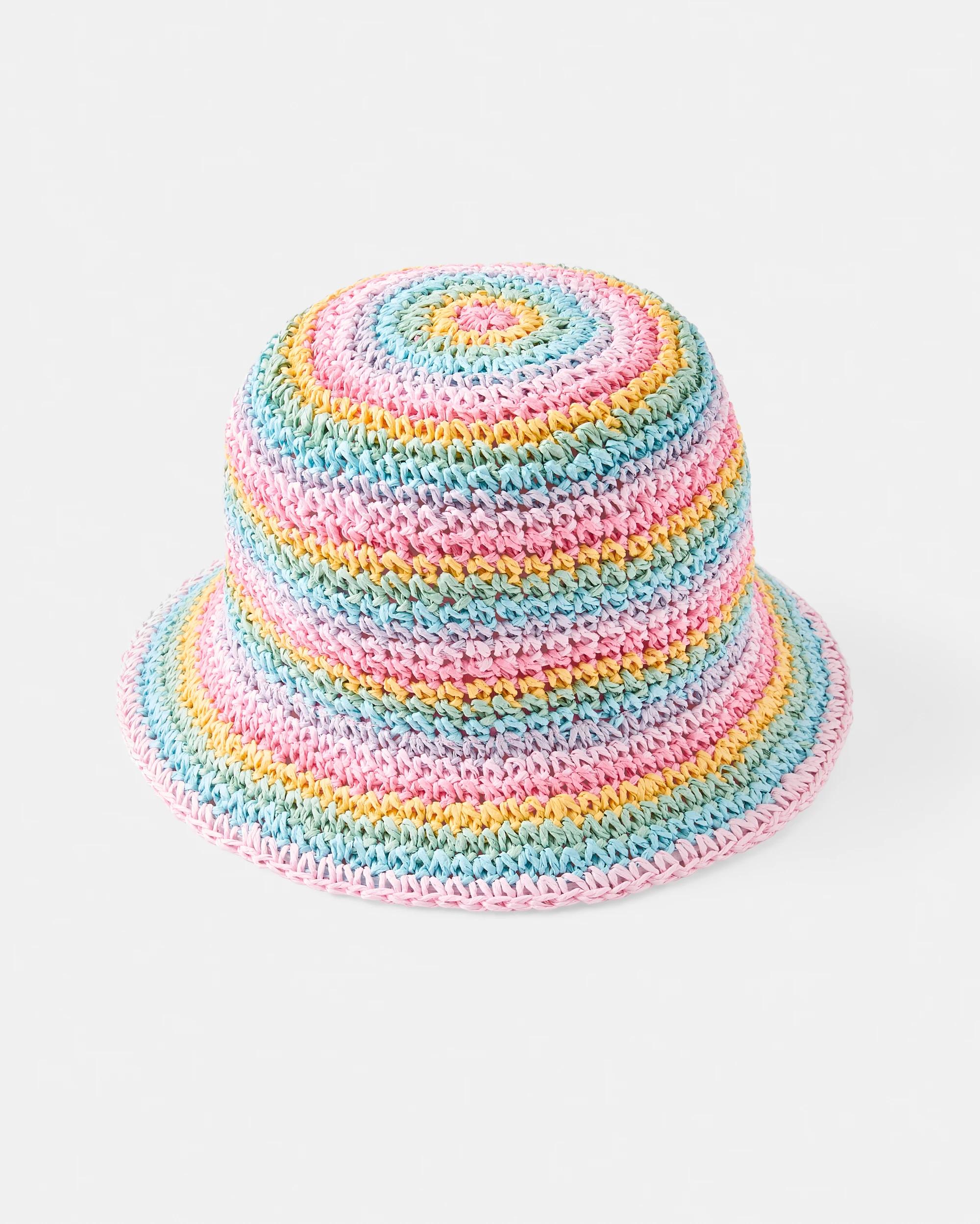 1 Crochet Bucket Hat Rainbow, 1 of 2