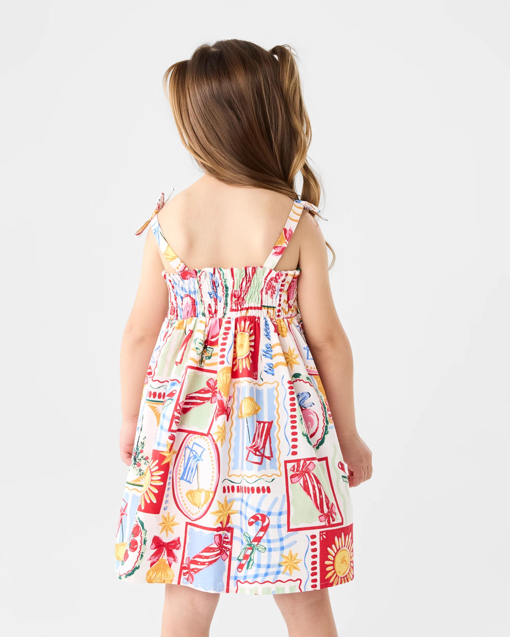 Family Matching Christmas Festive Summer Print Kids Dress - Kmart
