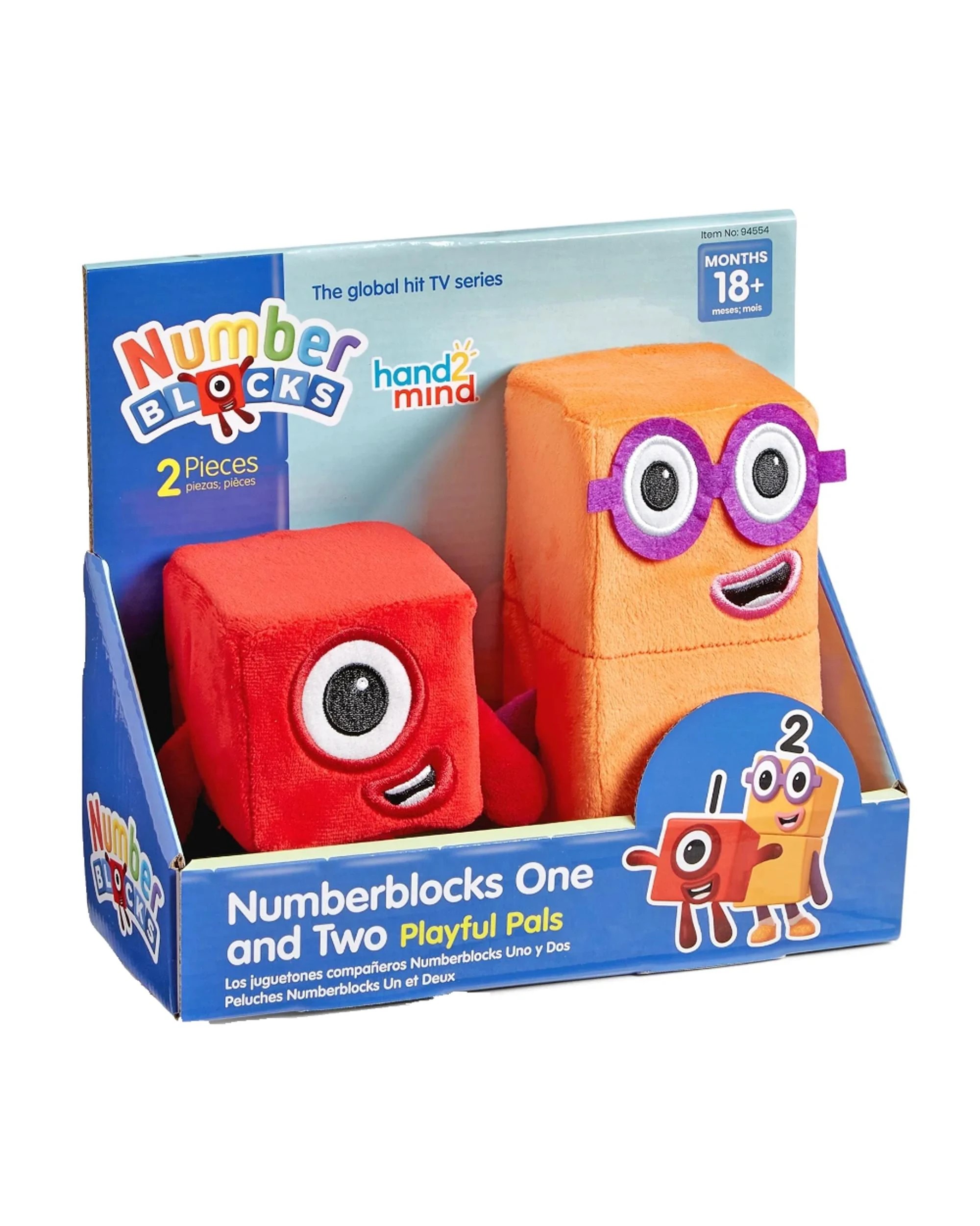 1 Hand2Mind Numberblocks One and Two Playful Pals Plush, 1 of 3
