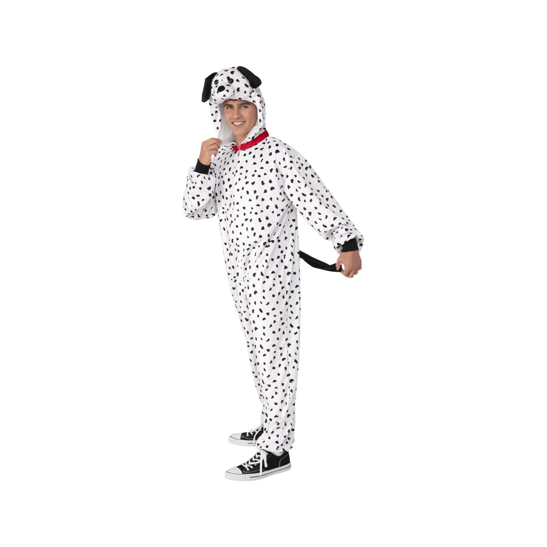 3 Rubies Dalmatian One Piece Costume Unisex Size S-m Plush Dog Outfit - Halloween Dress Up
 - White, 3 of 5