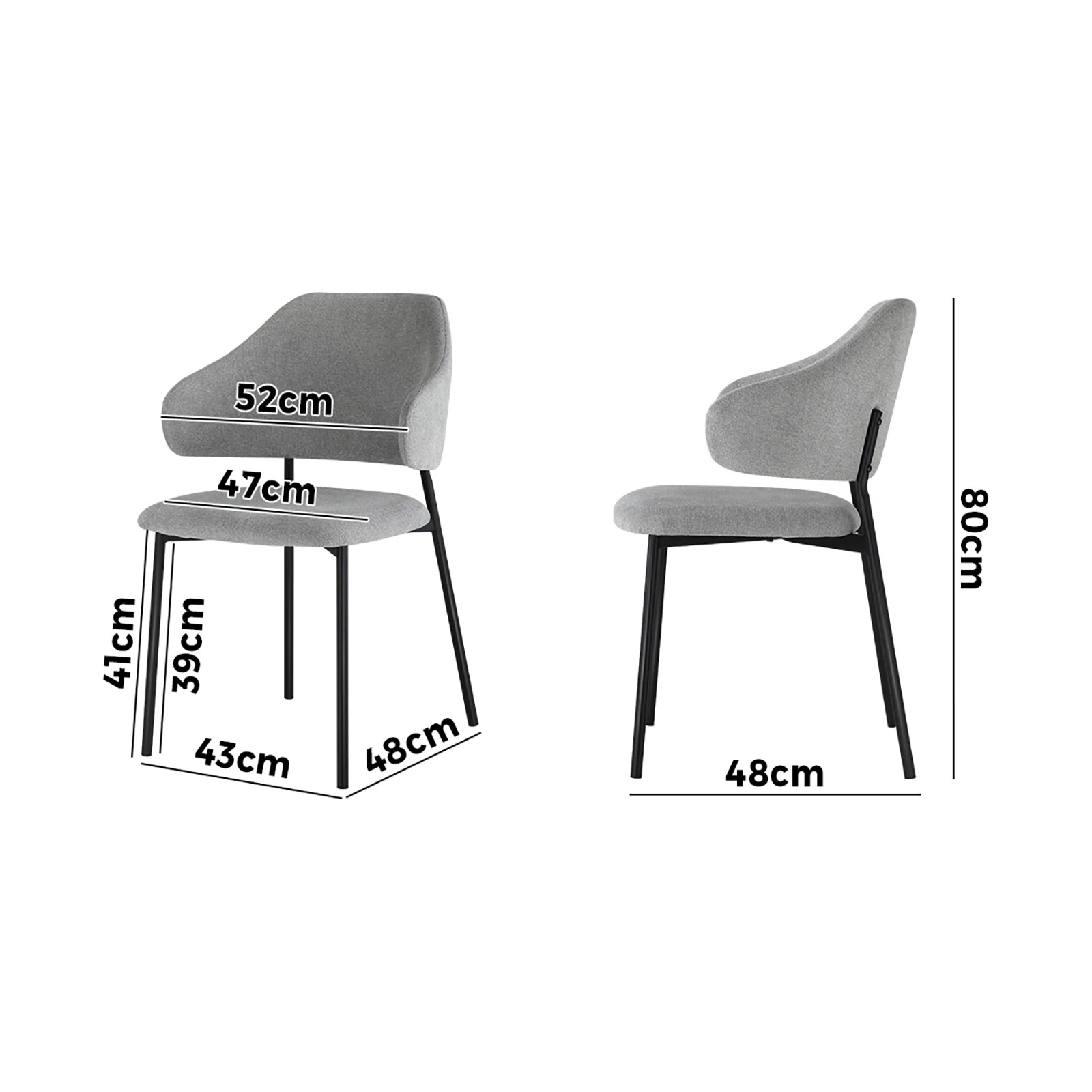 9 Oikiture 4x Armchair Dining Chair Accent Chairs Tub Armchairs Fabric - Multi, 9 of 9