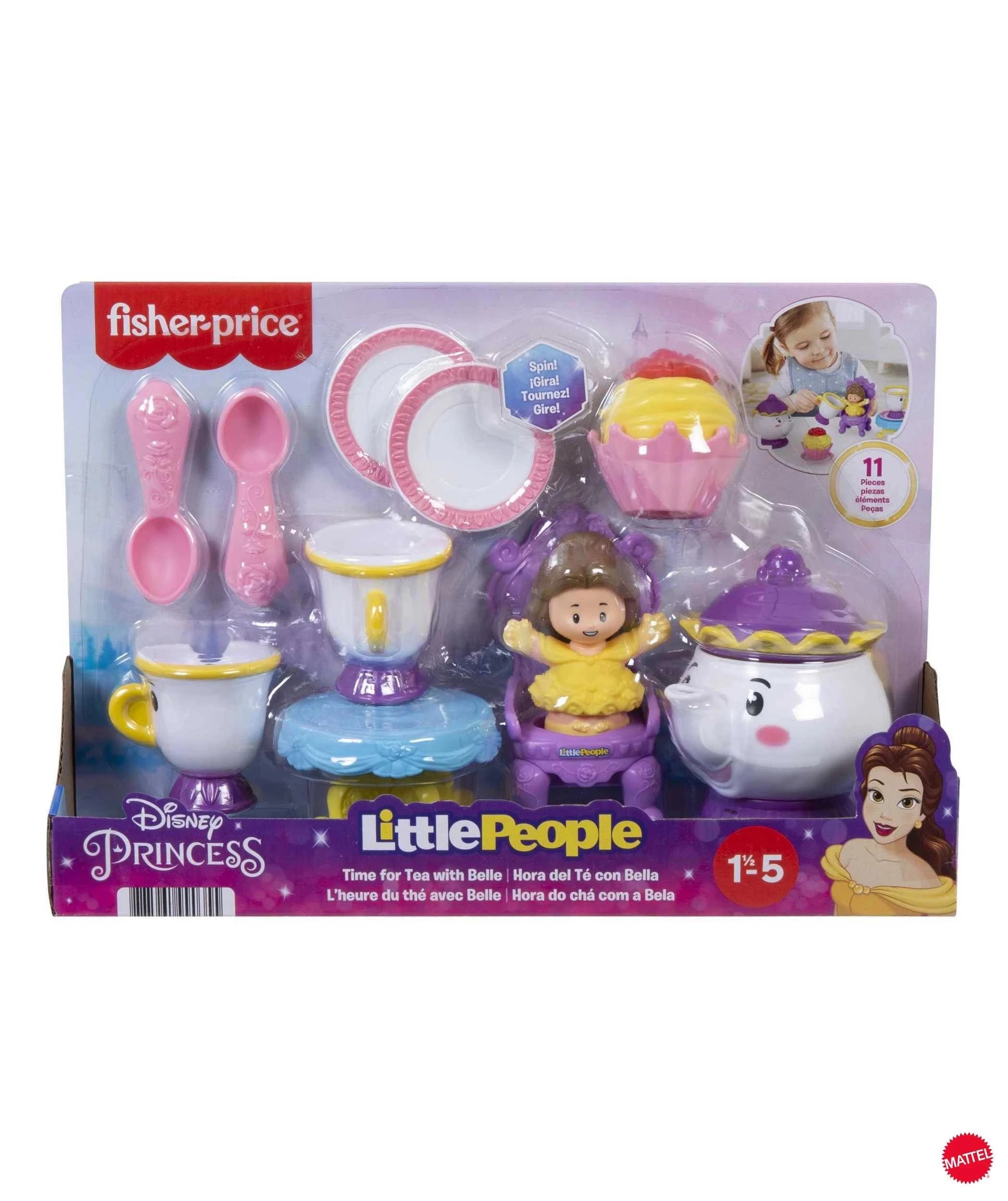 1 Mattel Fisher - Price Little People Disney Princess Time For Tea With Belle Playset - Multi, 1 of 6