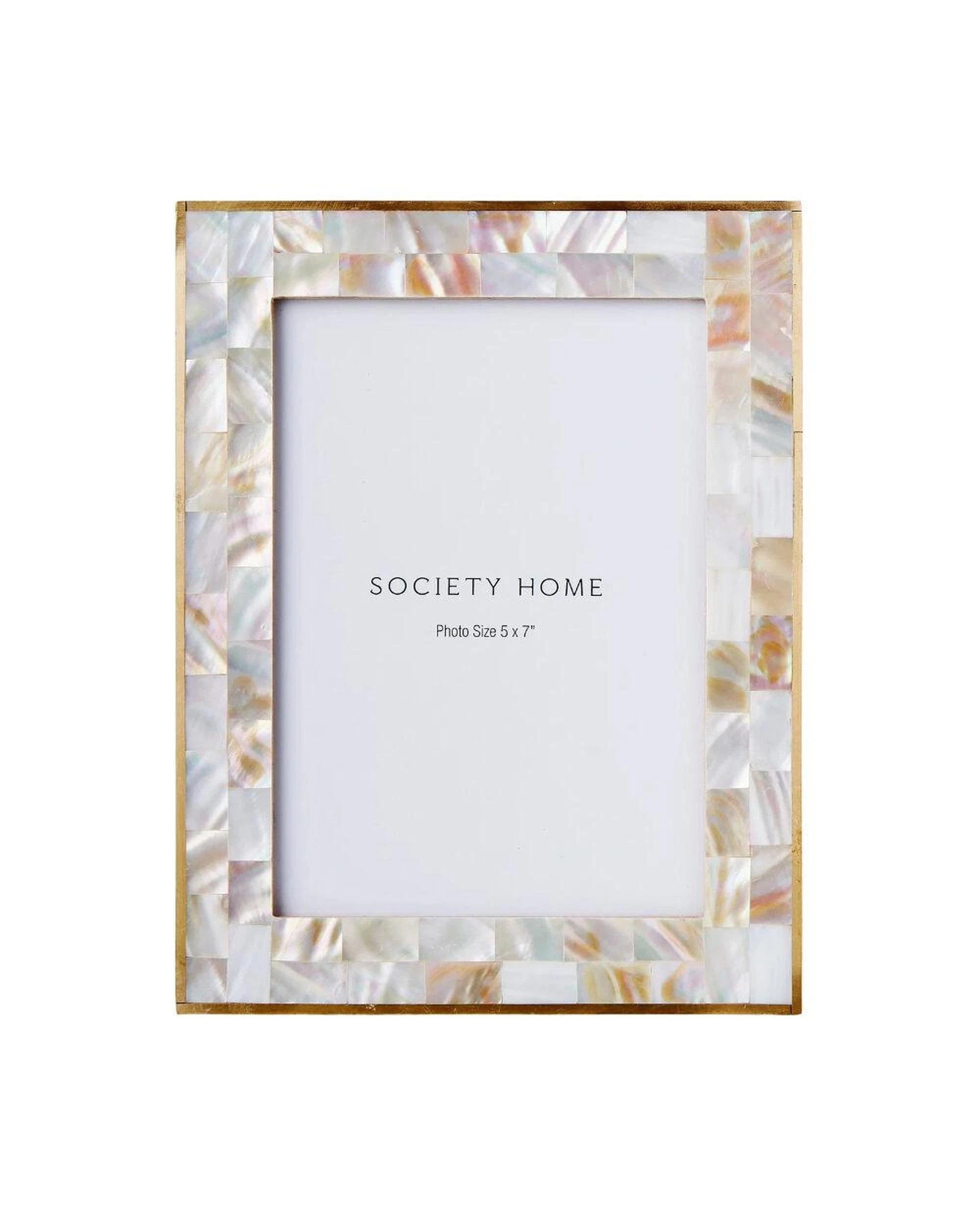 2 Society Home Mother of Pearl Inlay Photo Frame  5"x7" - Natural, 2 of 3