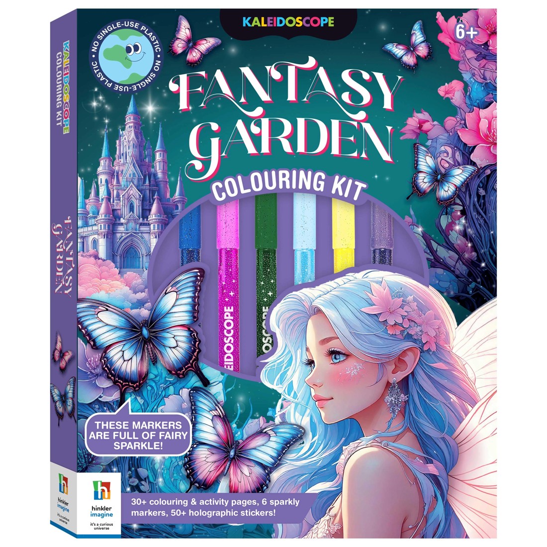 1 Kaleidoscope Fantasy Garden Colouring Kit - Book, 1 of 5