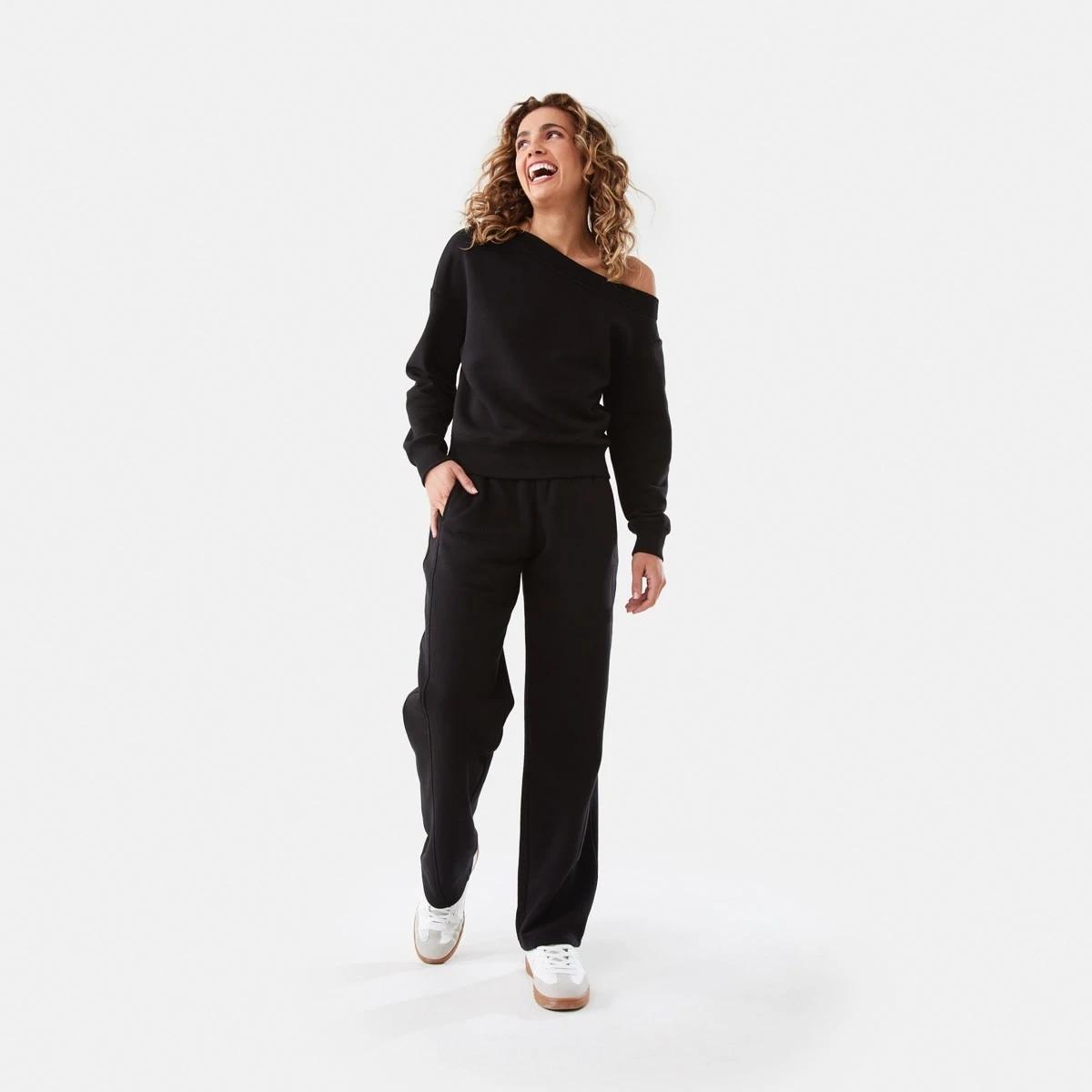 2 Barrel Leg Trackpants Black, 2 of 10