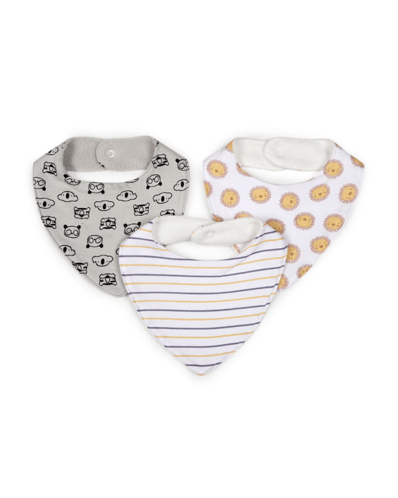 3 Pack Bandana Bibs - Animal