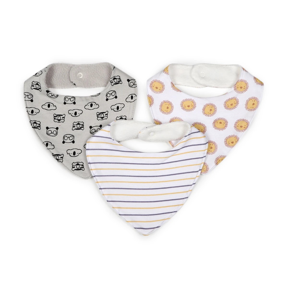 1 3 Pack Bandana Bibs - Animal, 1 of 5