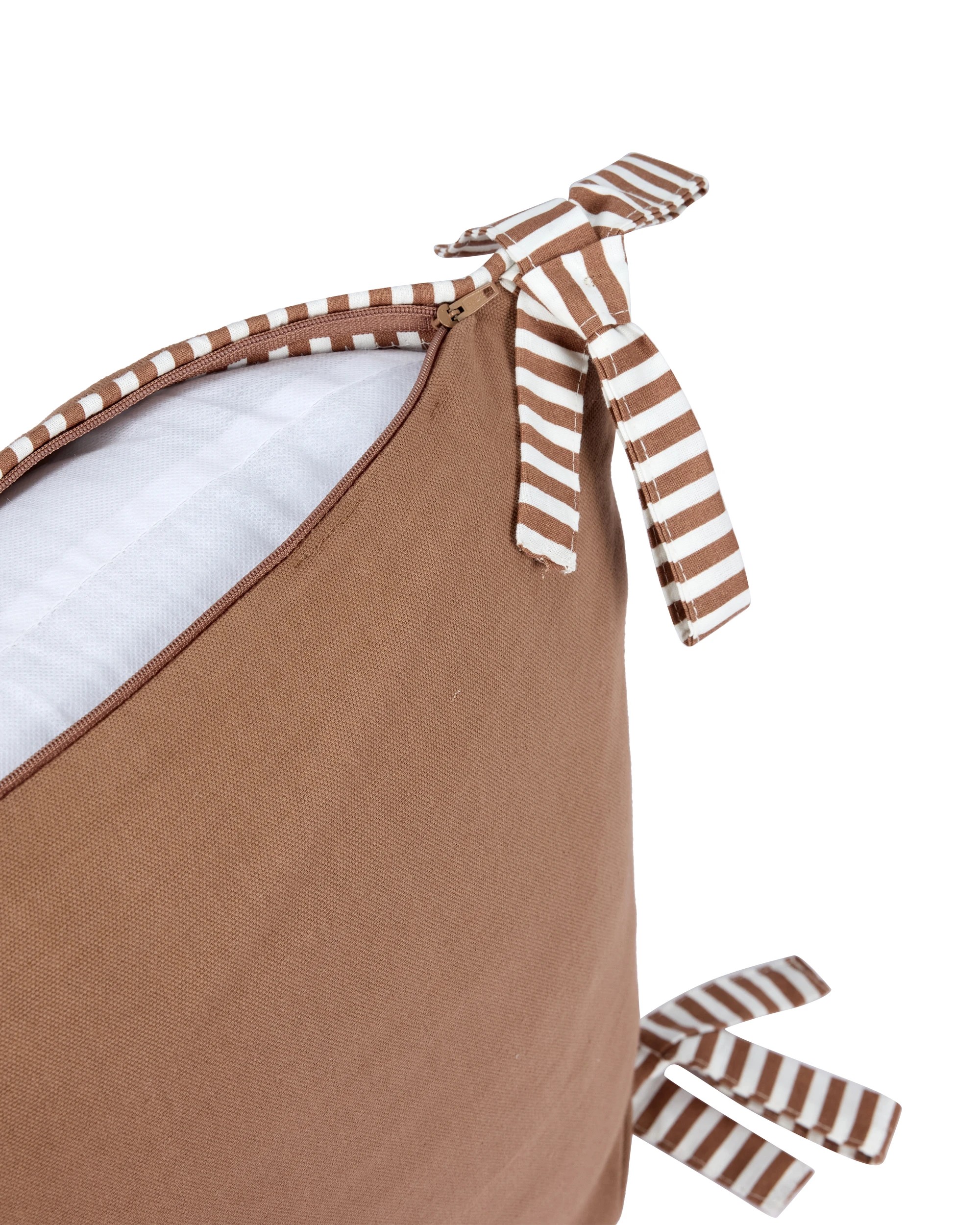 4 43cm Bow Cushion - Mocha, 4 of 4