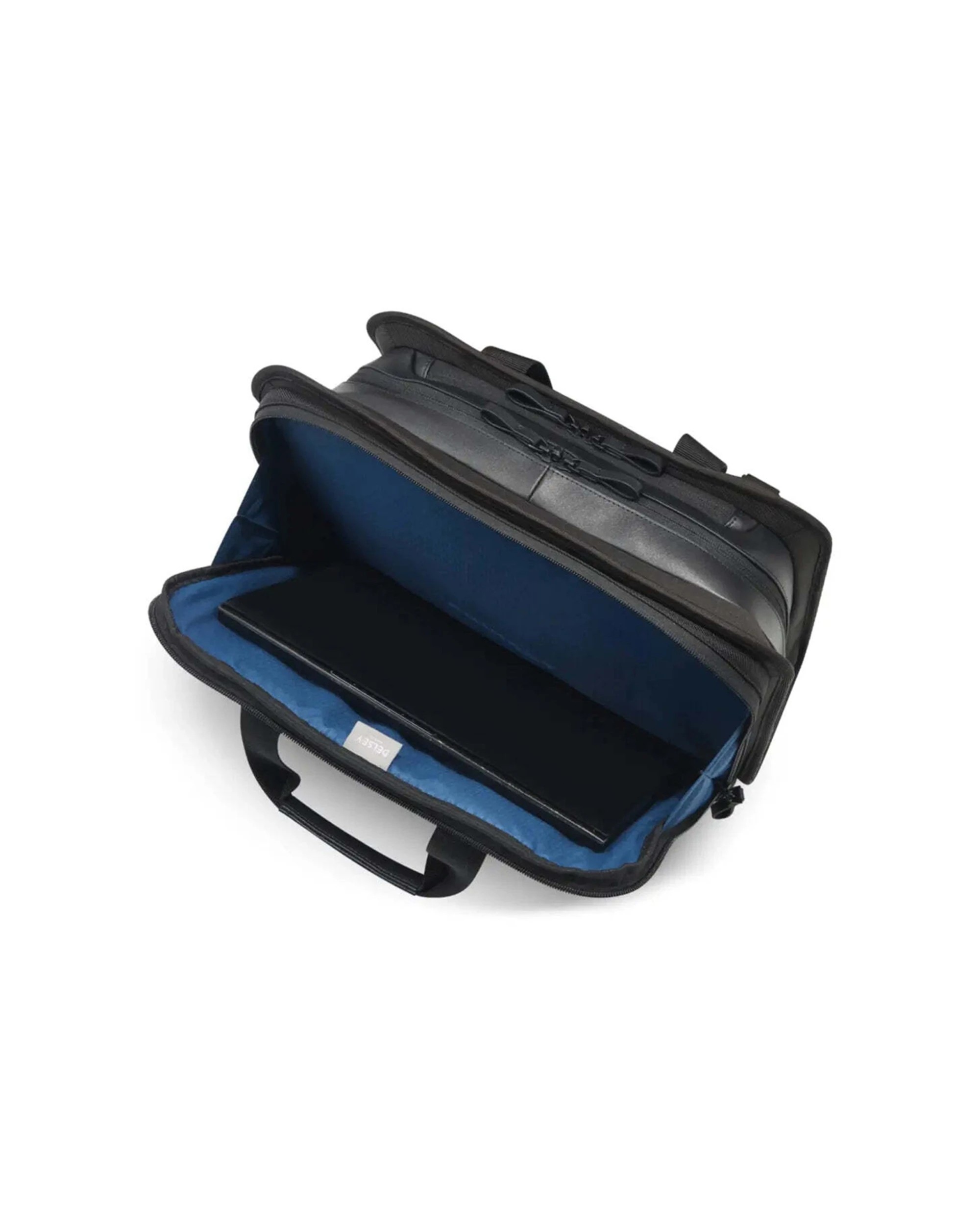 2 Delsey Arche 14in Laptop Satchel Double Compartments RFID Data Protection - Black, 2 of 7