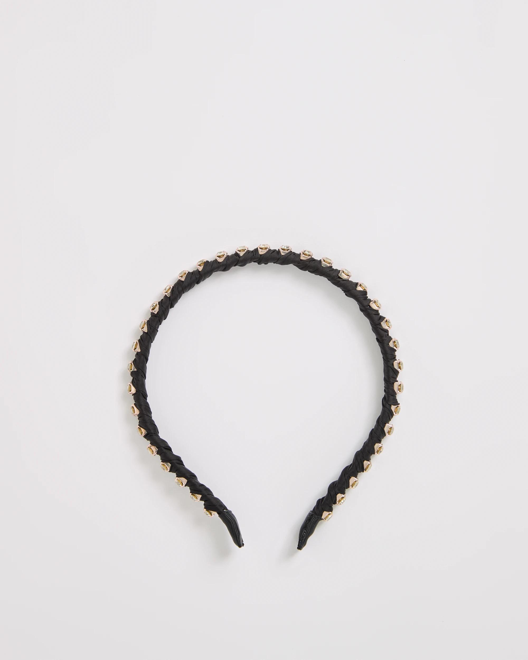 1 Target Woman Slim Sparkle Headband BLACK, 1 of 2