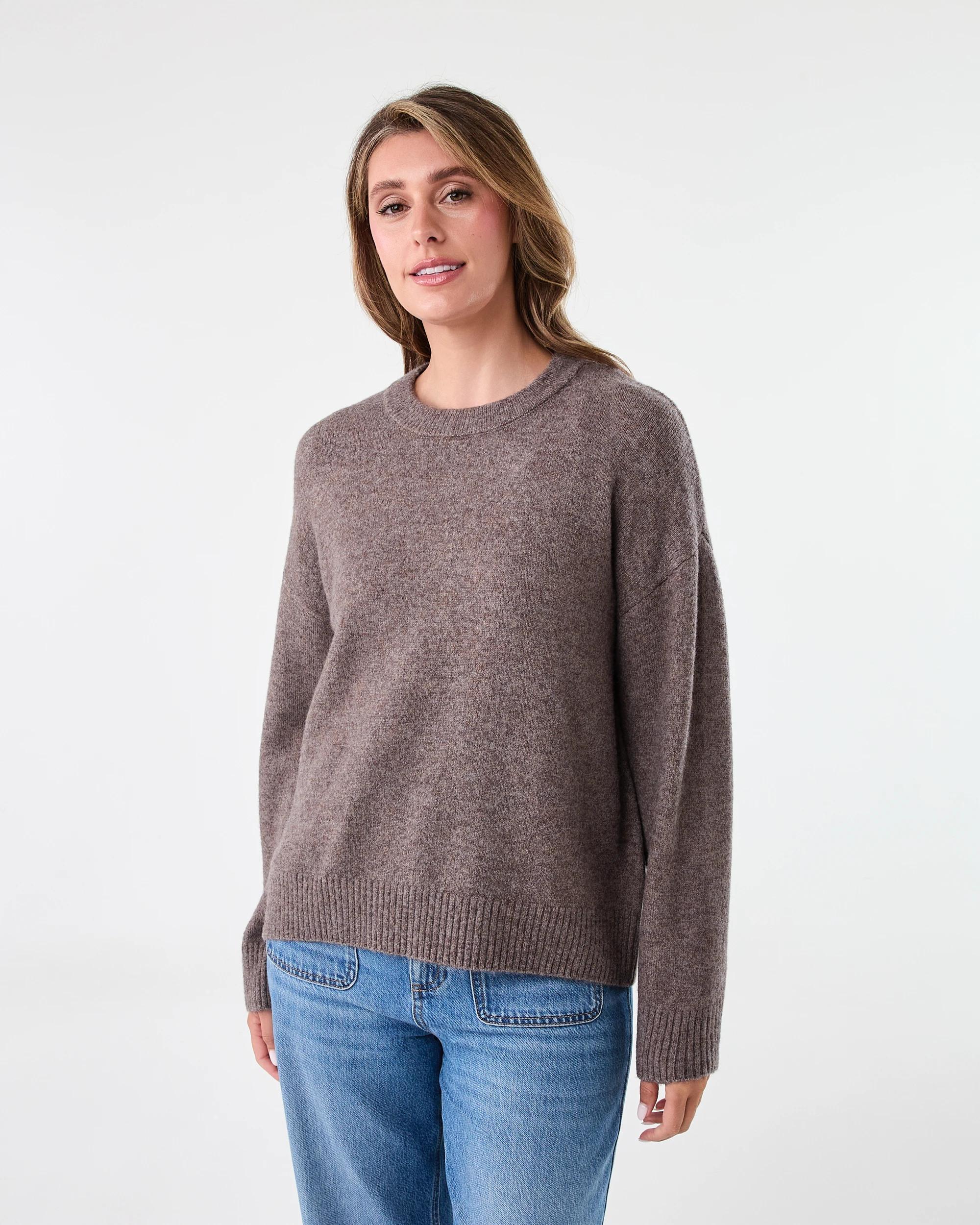 1 Relaxed Jumper Brn Marle, 1 of 7