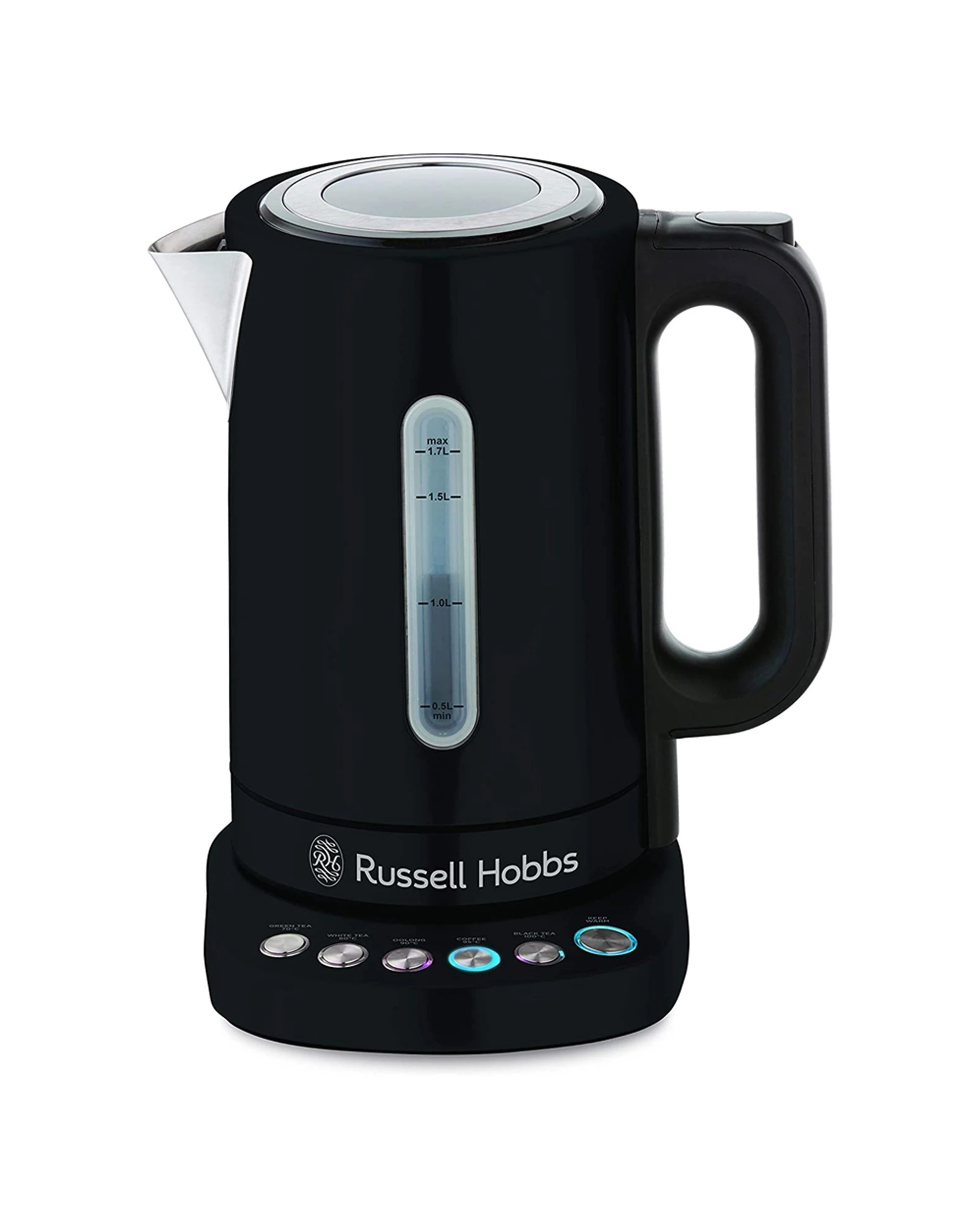 1 Russell Hobbs Rhk510blk Electric Addison 1.7l Digital Water Kettle Ss Matte - Black, 1 of 4