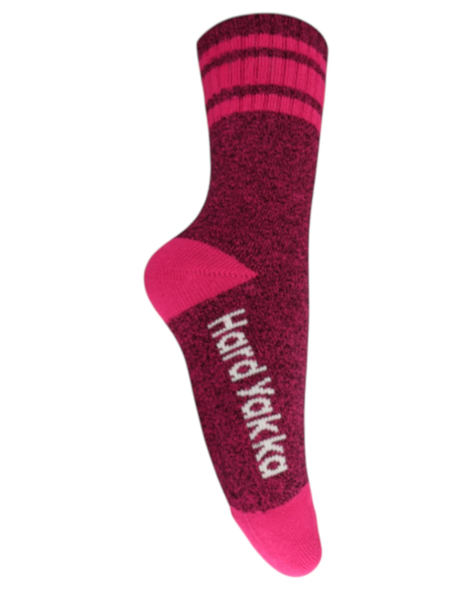 3 Hard Yakka 3 Pairs Womens Bamboo Work Socks Pink Marle PINK MARLE, 3 of 4