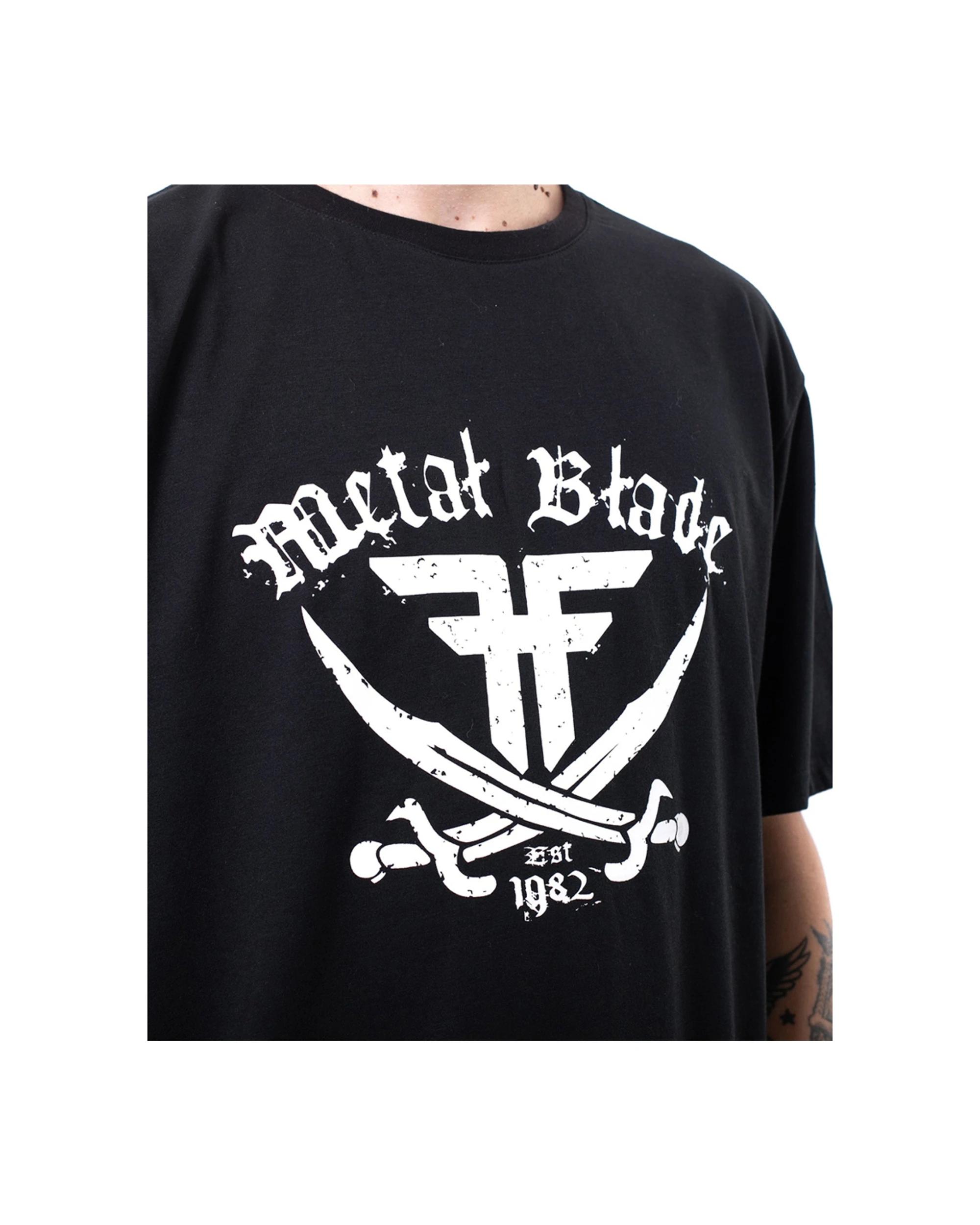 4 Fallen Footwear Men Metal Blade Pirate Tees Regular Fit Soft Comfortable Wear BLACK/WHITE, 4 of 5