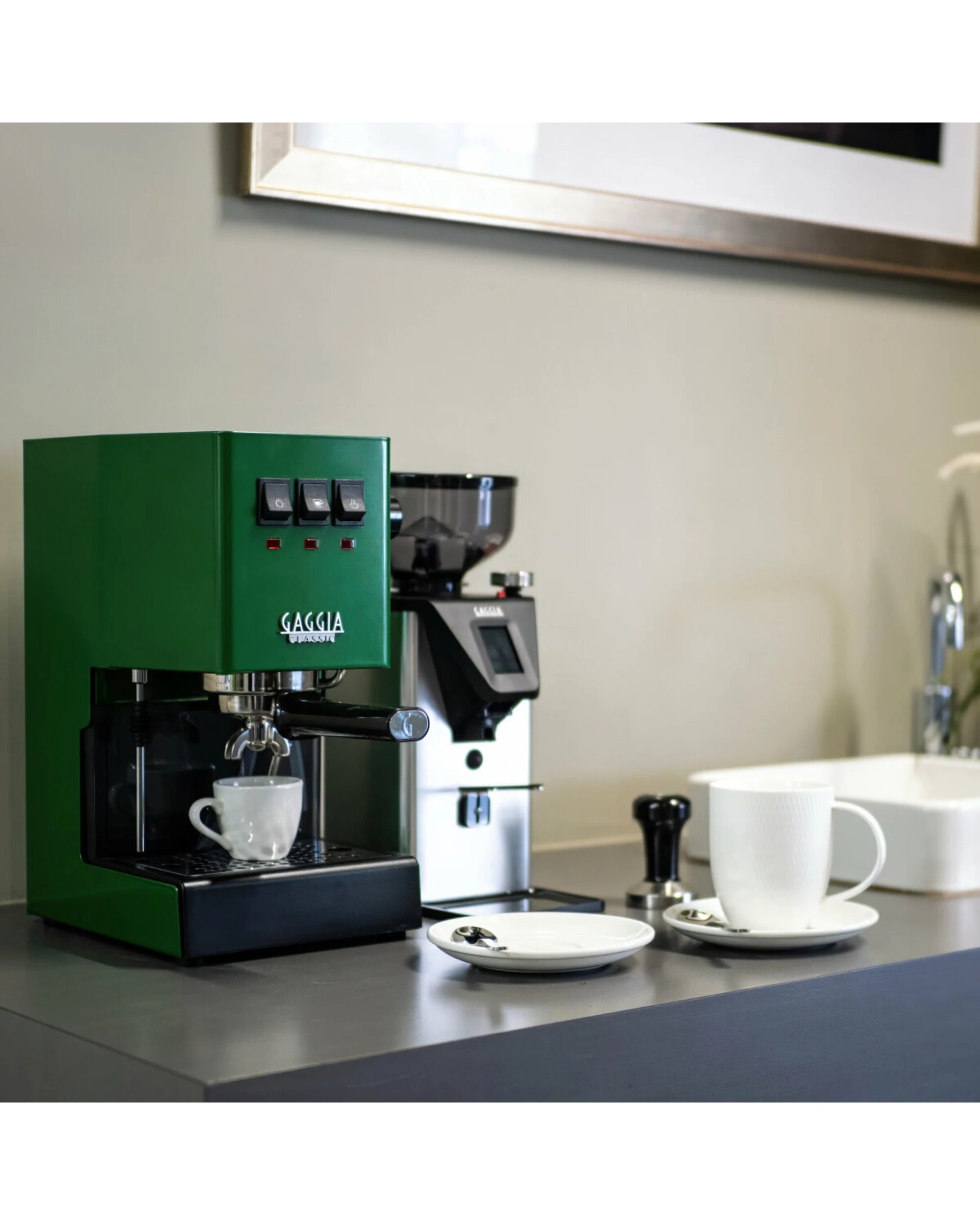 4 Gaggia Classic E24 Green Coffee Machine & Coffee Grinder Package, 4 of 5