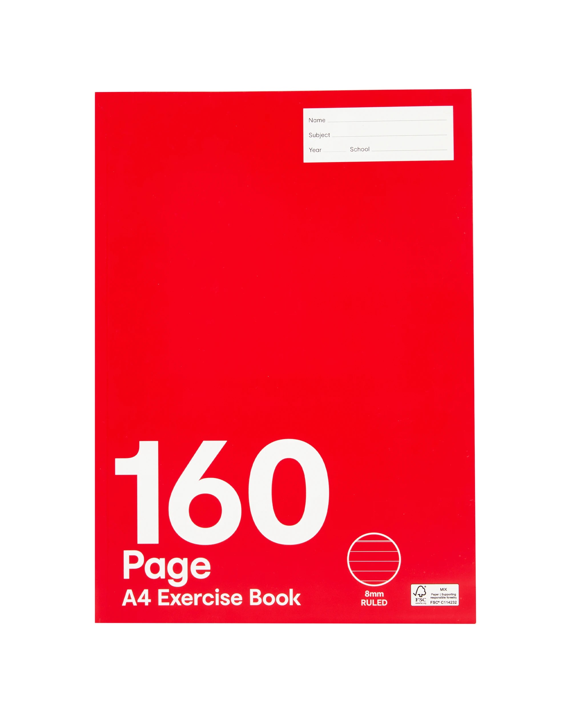 1 A4 Exercise Book - 160 Pages, Red, 1 of 4