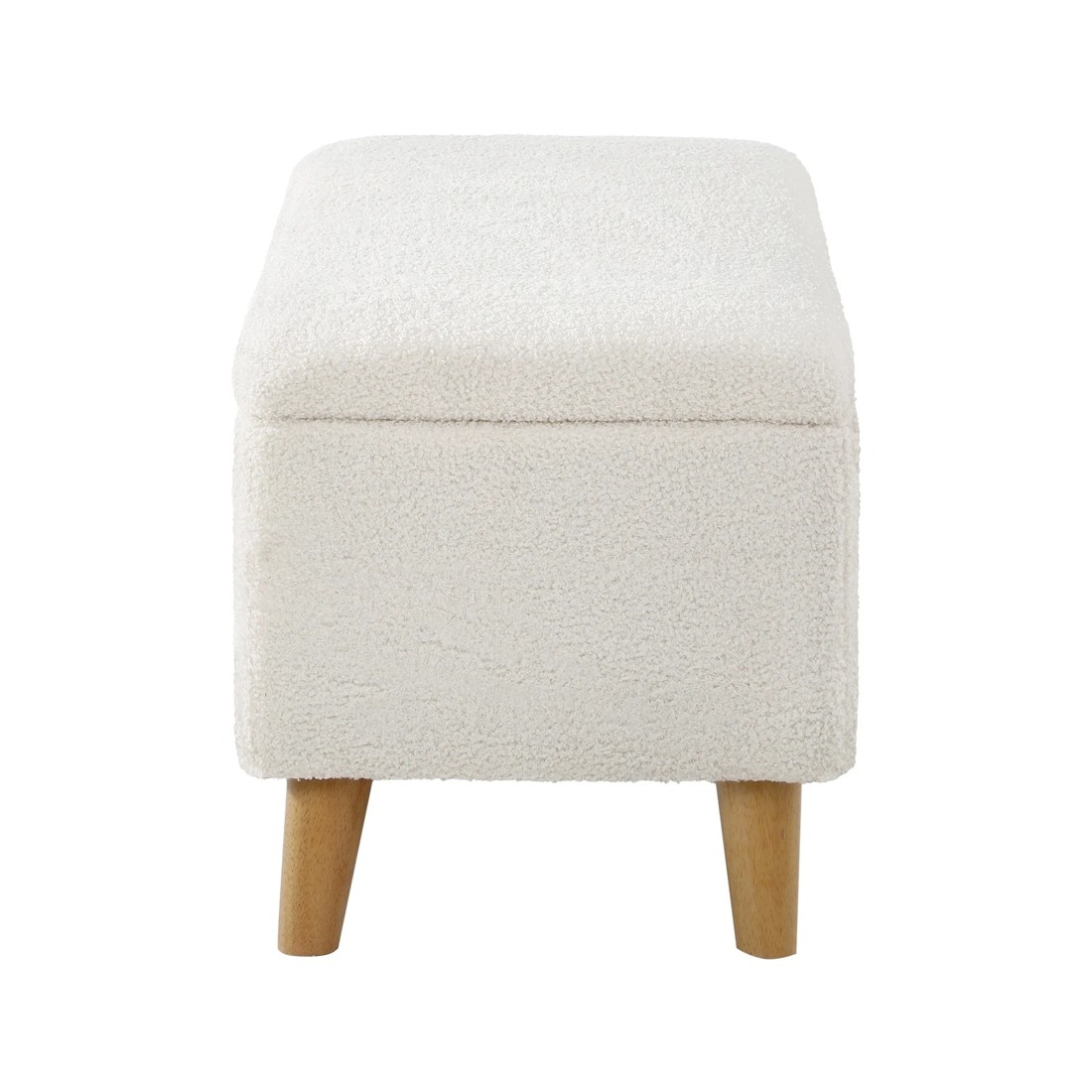 9 Oikiture Storage Ottoman Blanket Box Chest Toy Foot Stool Sherpa
 - White, 9 of 10