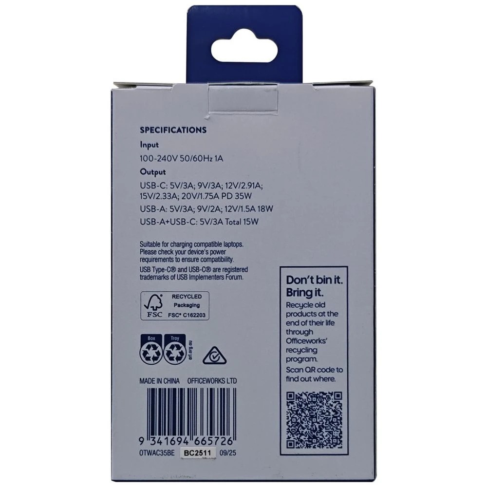 7 Otto USB-A and USB-C GAN Wall Charger Blue, 7 of 8