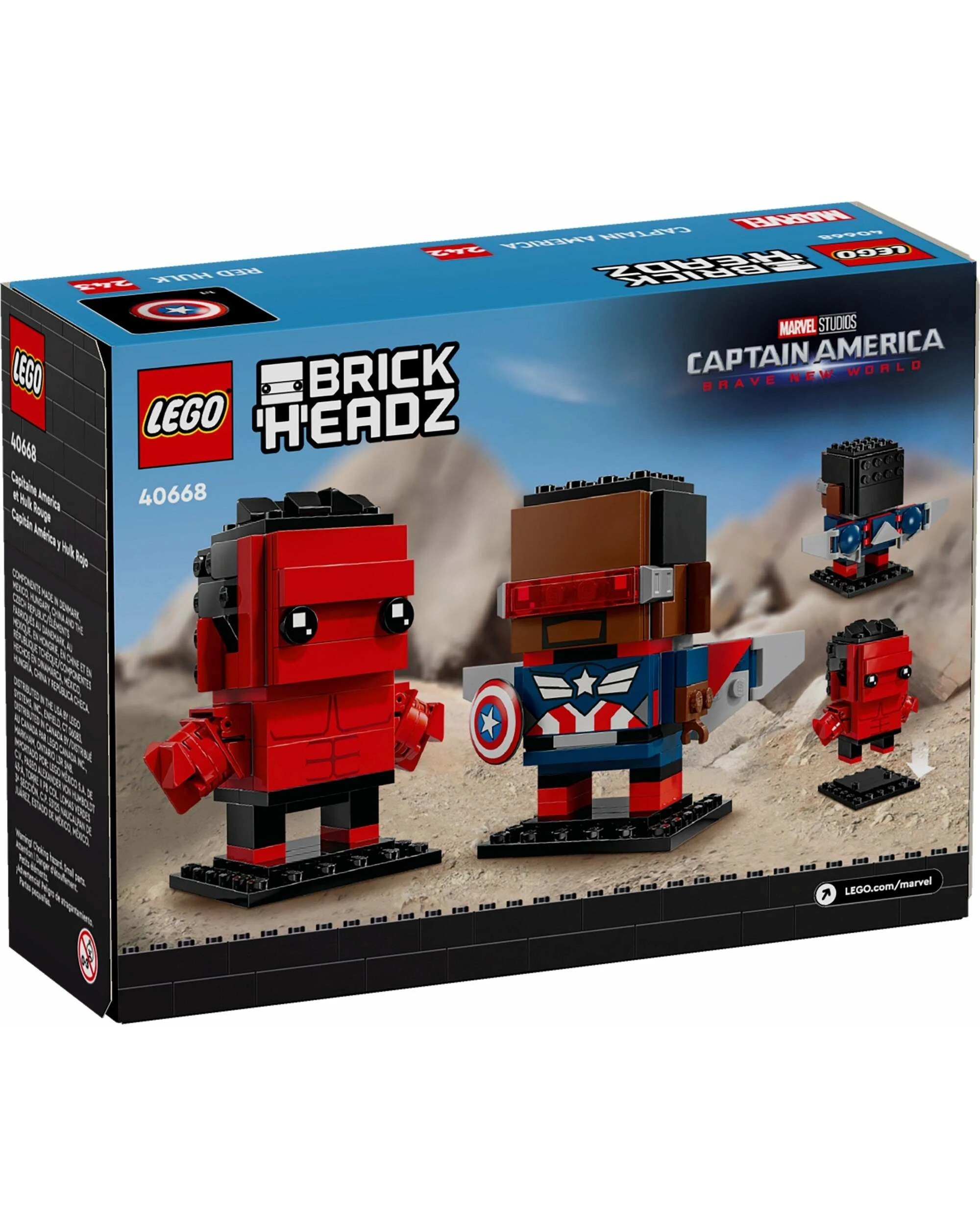 1 LEGO 40668 Captain America and Red Hulk Brickheadz Figures, 1 of 1