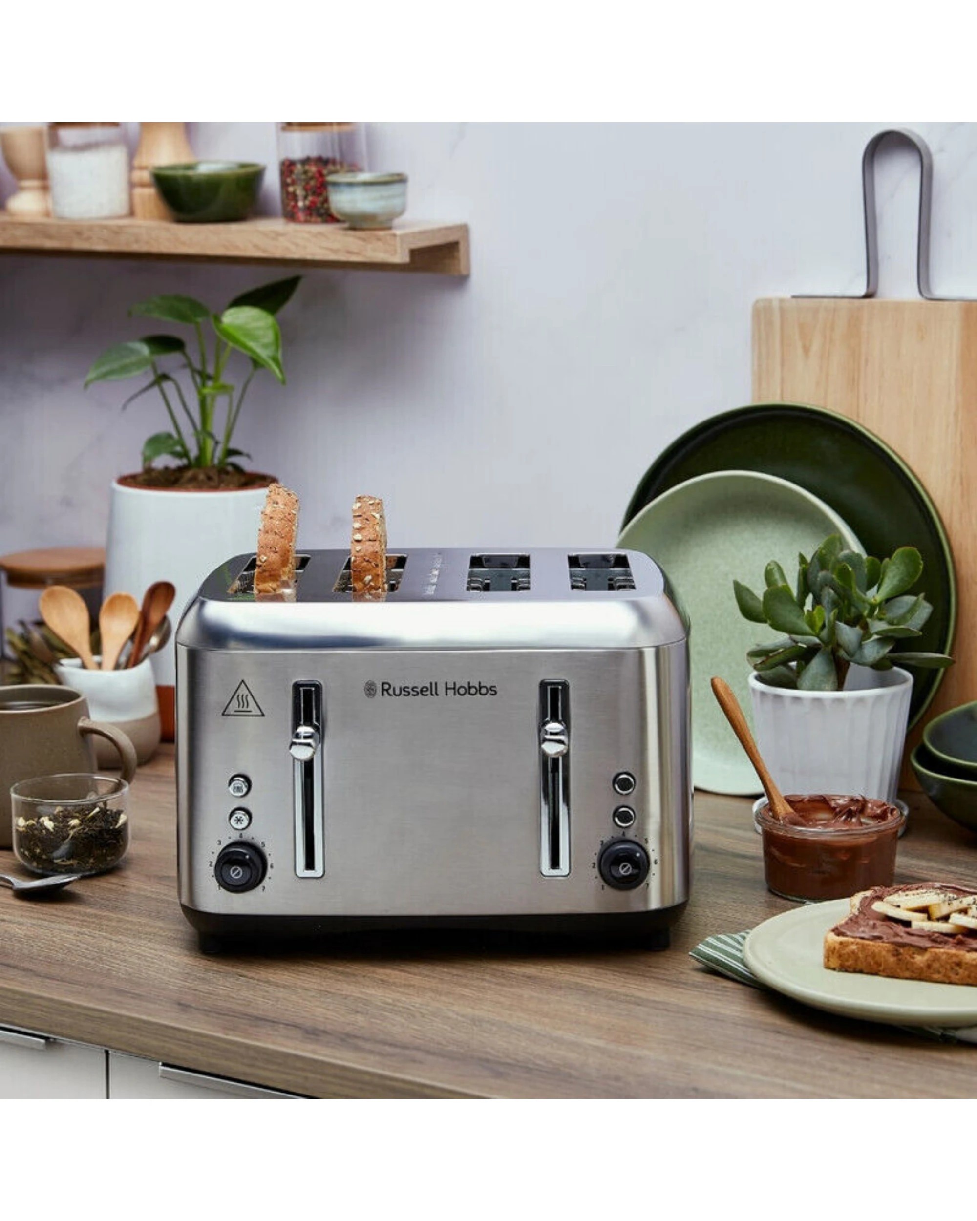 2 Russell Hobbs Addison Digital 4 Slice Toaster - Stainless Steel, 2 of 3