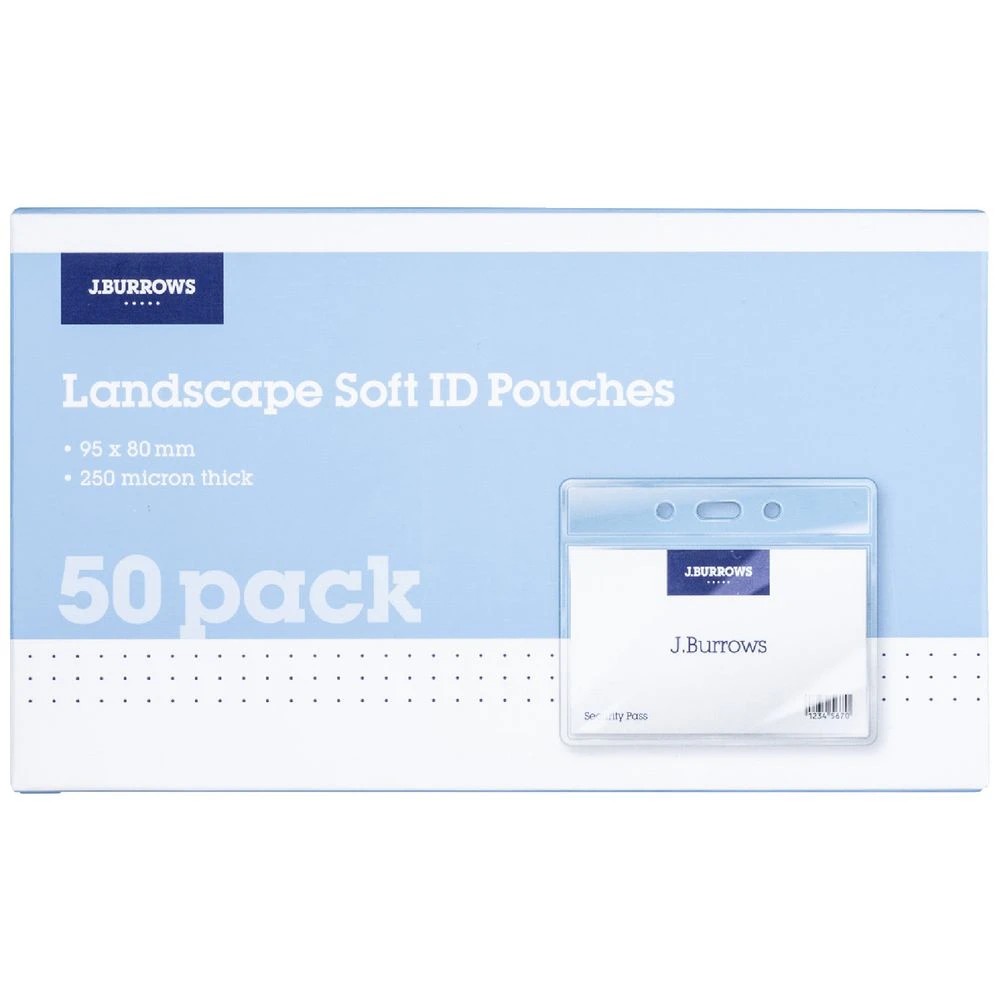 1 J.Burrows Soft ID Pouch Landscape 50 Pack, 1 of 5