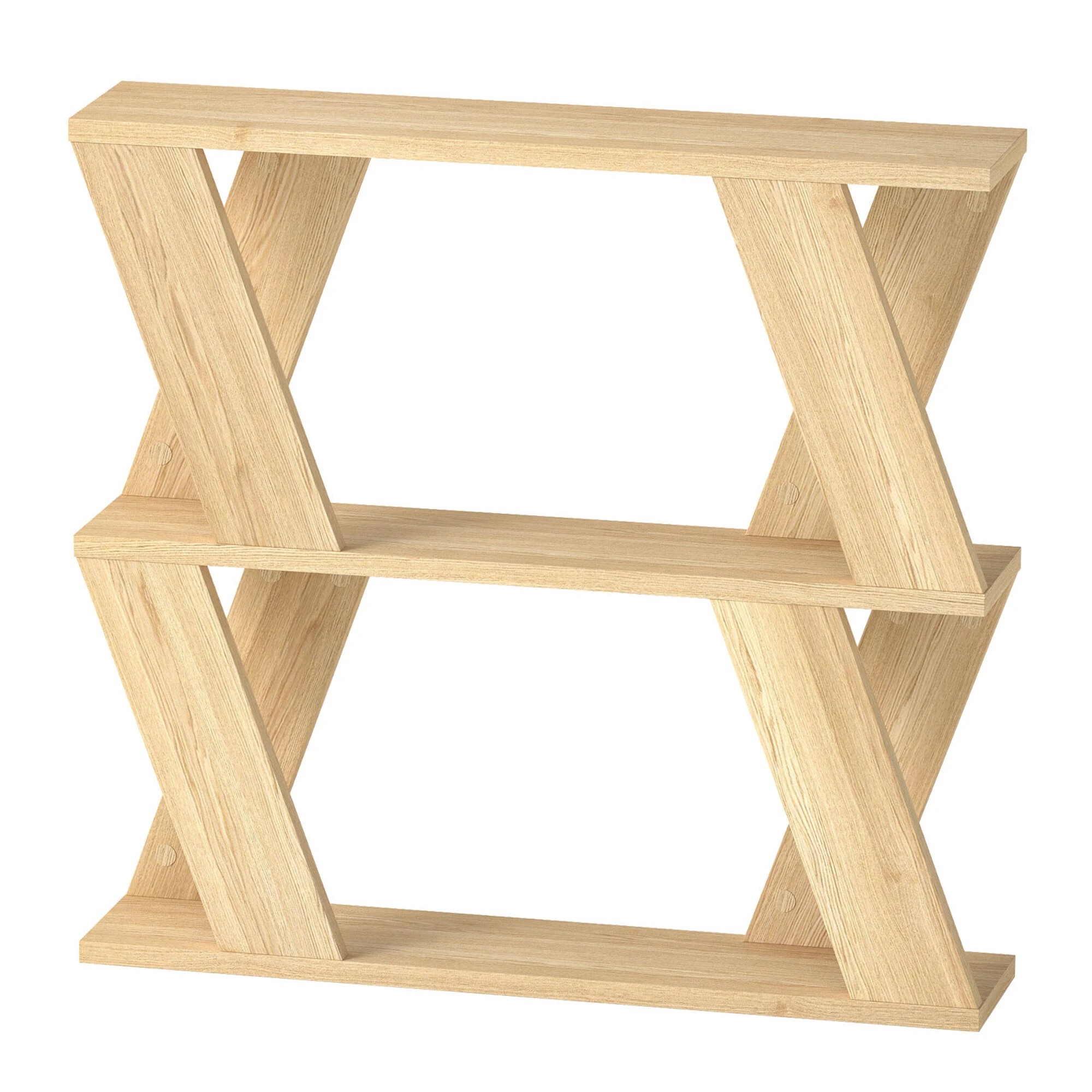 1 Levede Slim Side Table Two-Tier - Natural, 1 of 9