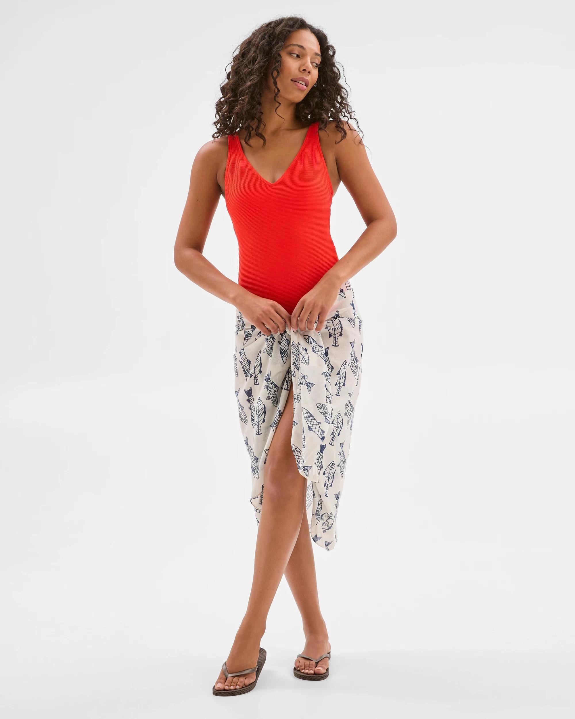 1 Target Beach Sarong with Bag BLUE FISHES, 1 of 6