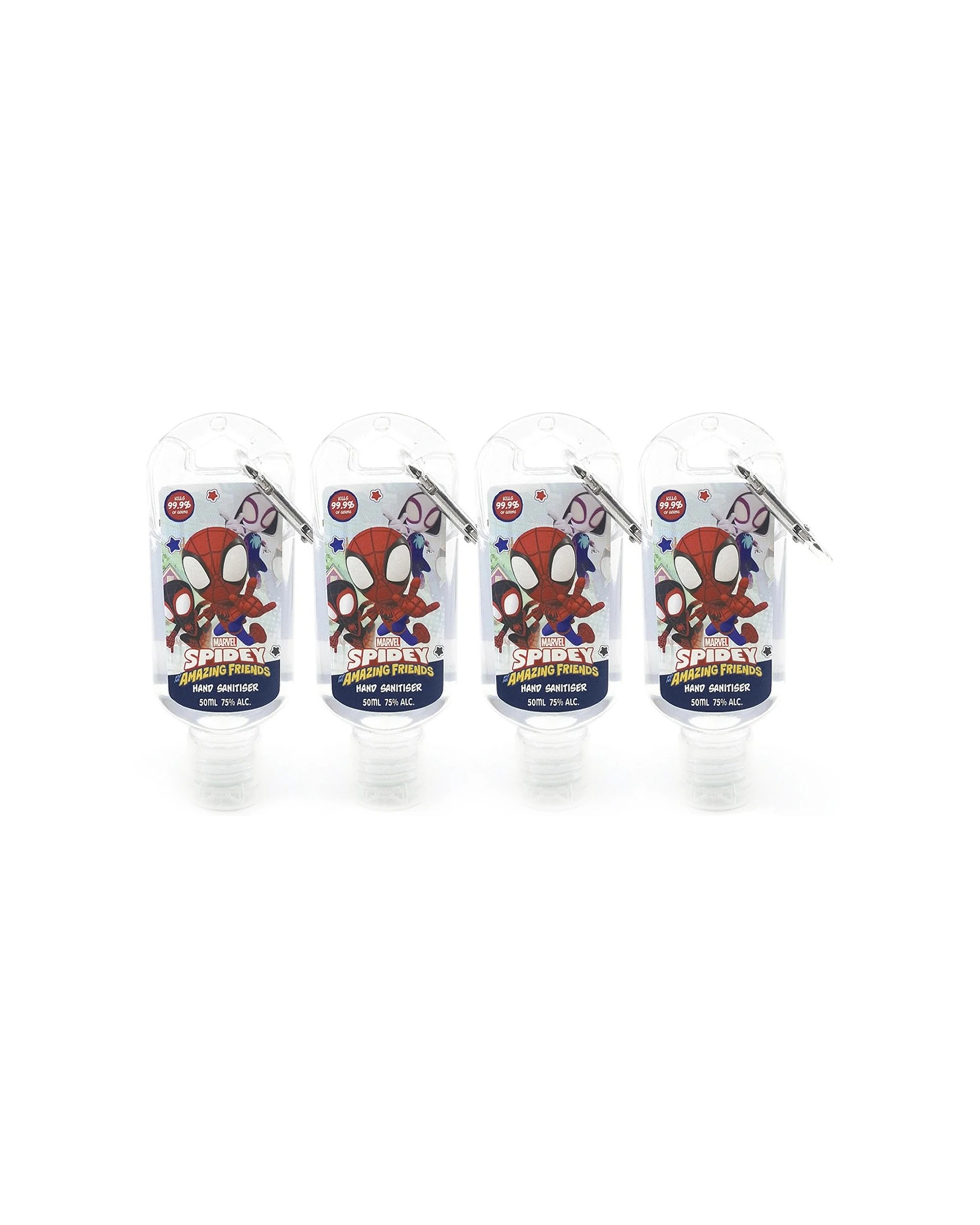 1 Spiderman 4PK Spidey and His Amazing Friends Hand Sanitiser 50ml - Multi, 1 of 1