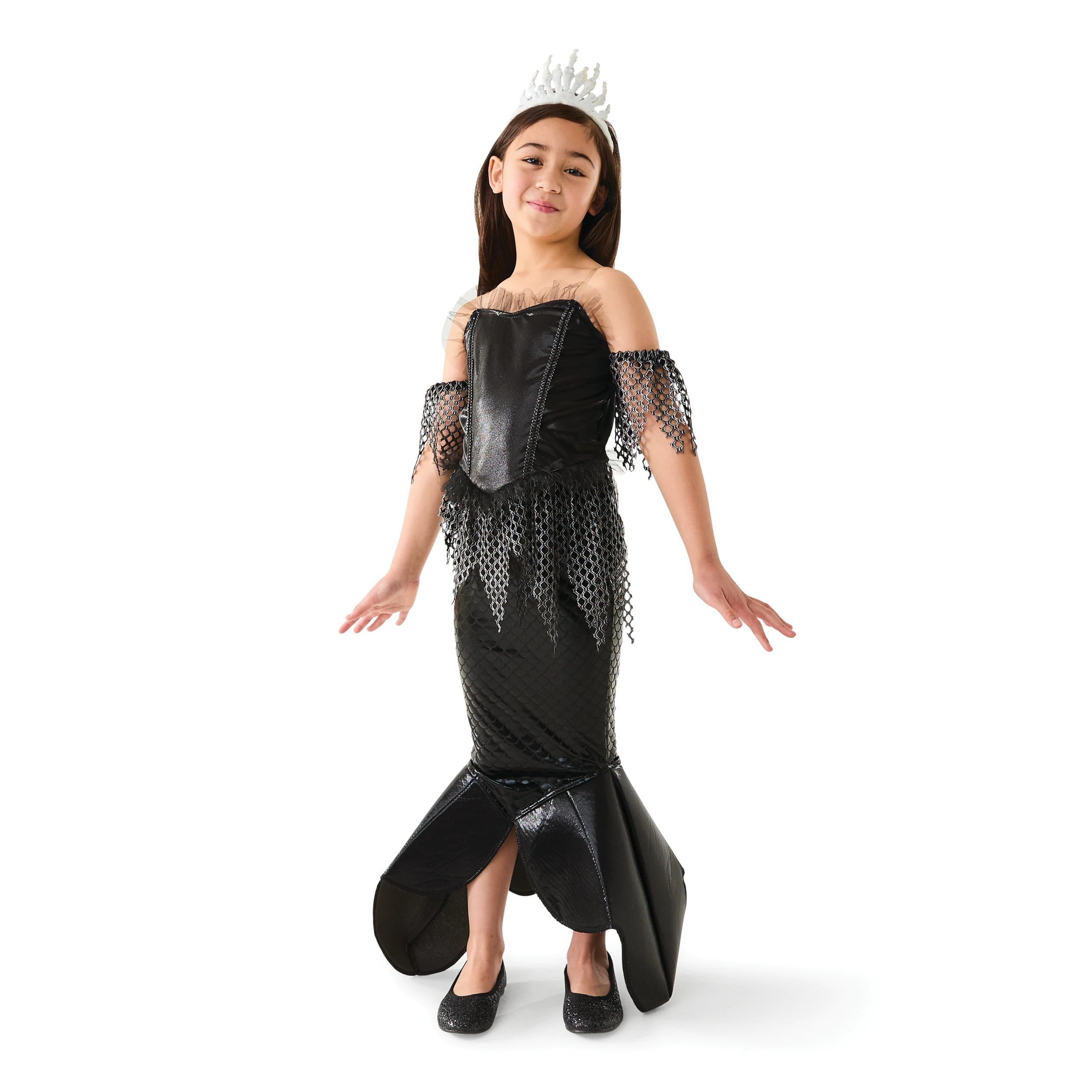 1 2 Piece Dark Mermaid Costume - Ages 6-8, 1 of 10